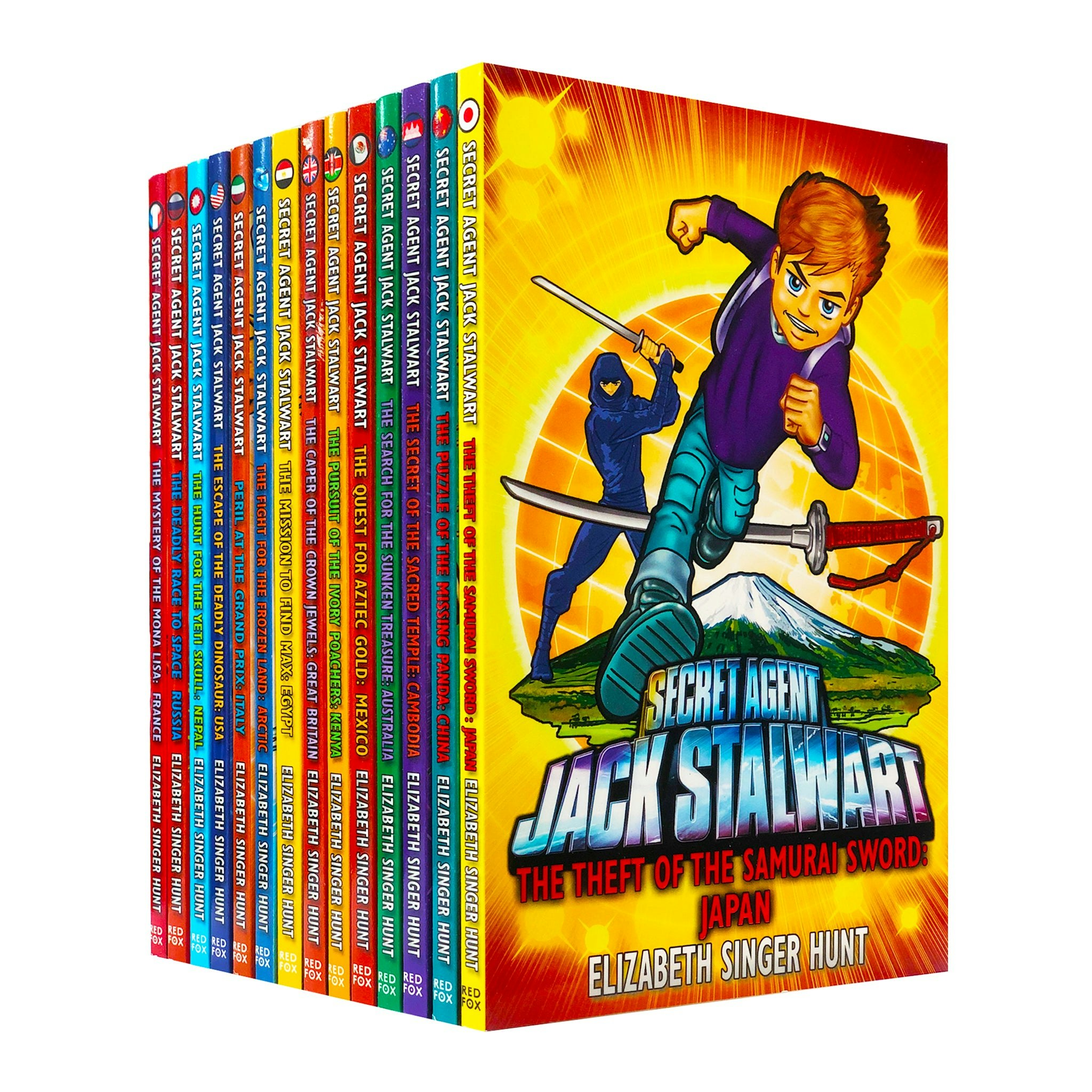 Red Fox Gold Secret Agent Jack Stalwart Series Collection 14 Children Books Set