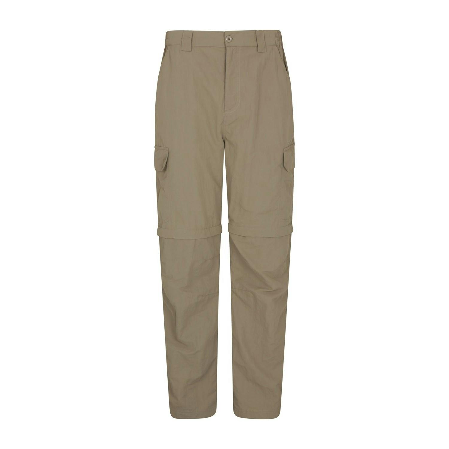 Mountain Warehouse Men's Beige Trek Convertible Trousers - 42R - 65% Polyester/35% Cotton