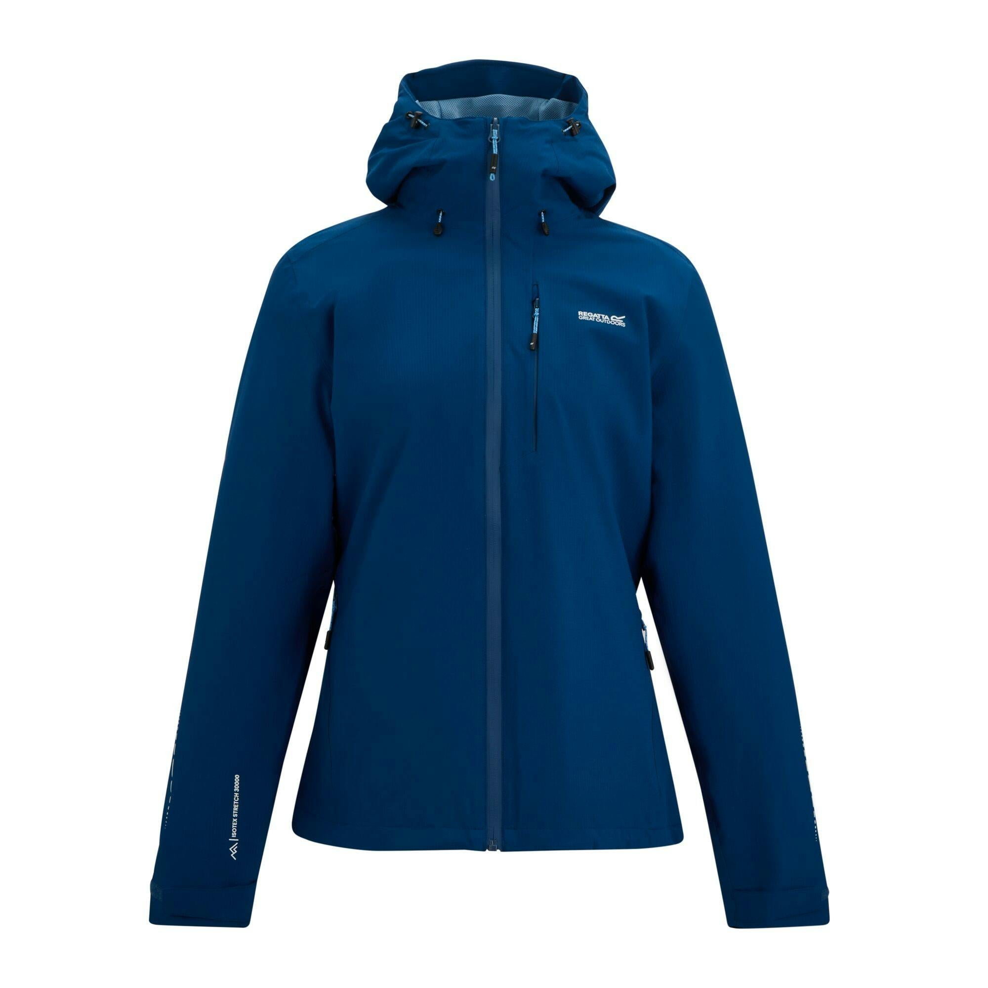 Regatta Women's Blue Oklarna Waterproof Jacket - Aviator - 18 Uk - Aviator - 61% Polyester/39% Recycled Polyester