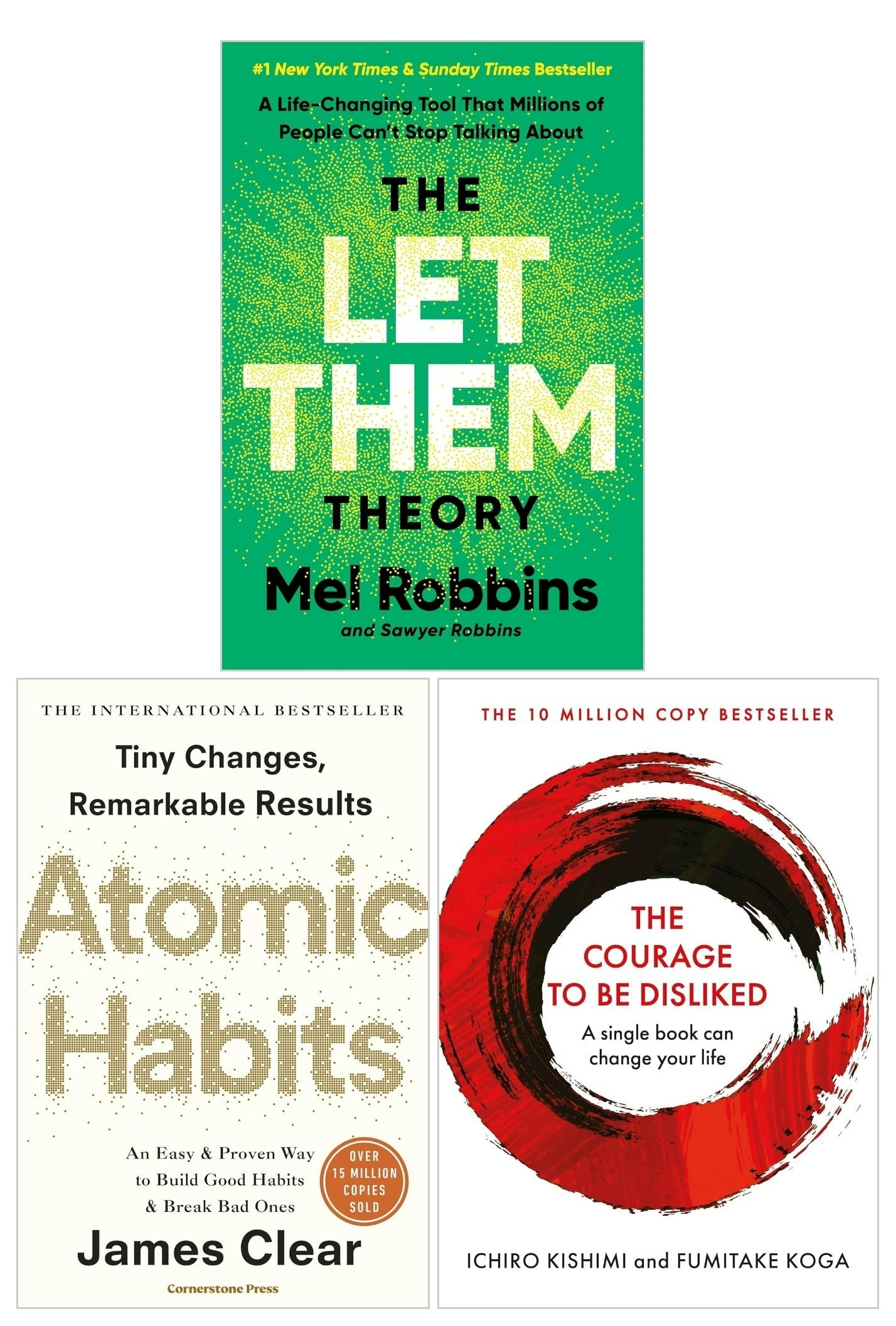Various Publishers The Let Them Theory, Atomic Habits And The Courage To Be Disliked 3 Books Set