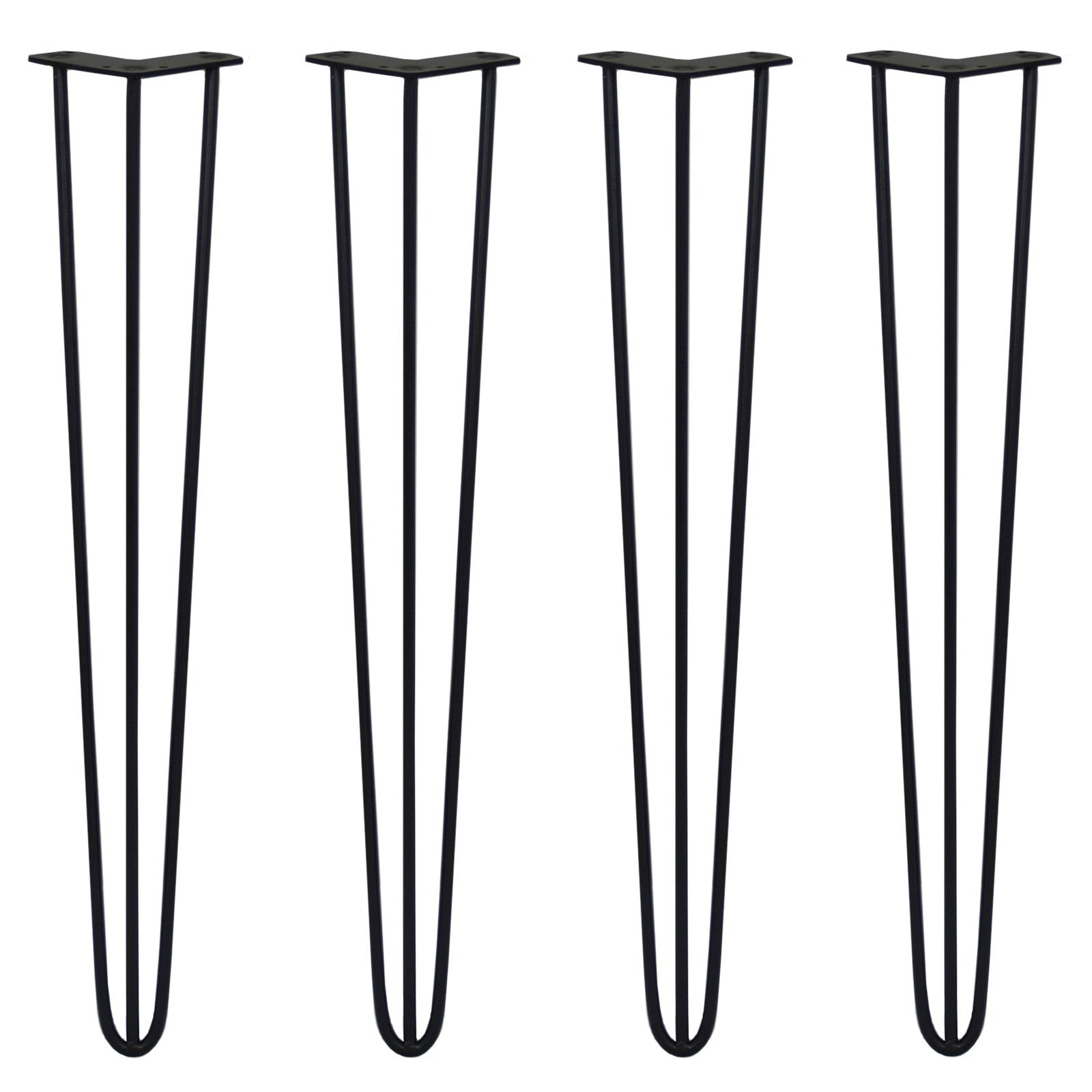 Skiski Black 4 X Hairpin Legs - 3 Prong - 10Mm 28"