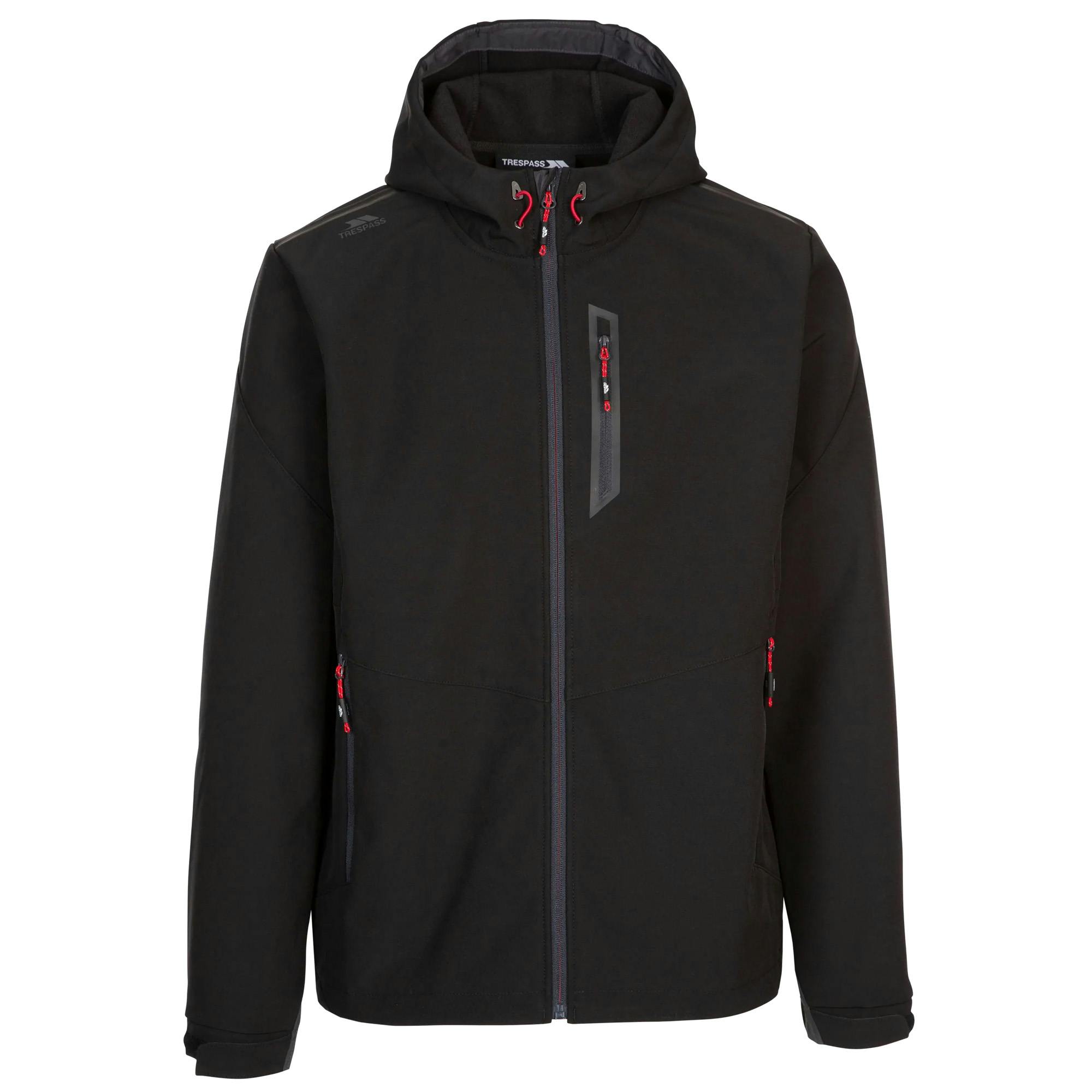 Trespass Men's Black Marlon B Softshell Jacket - L - 87% Polyester/13% Elastane Tpu Membrane