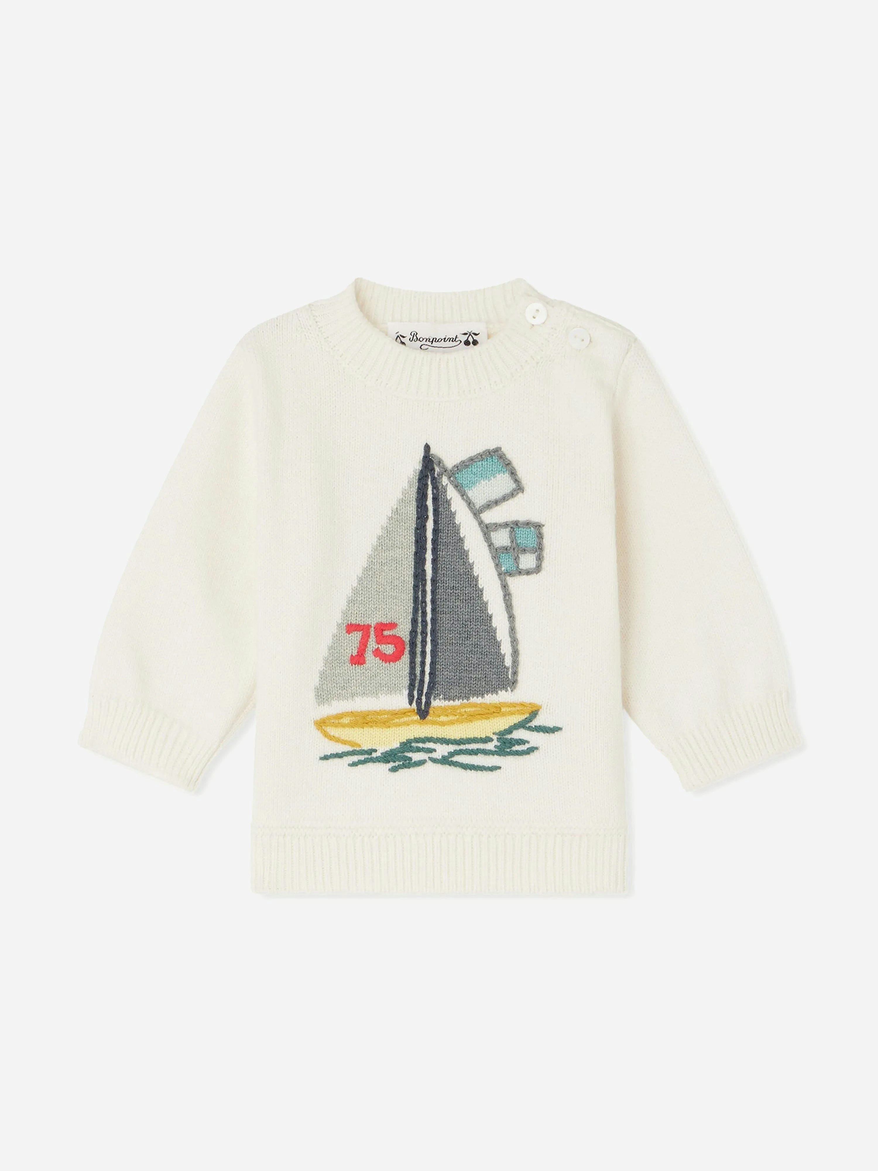 Bonpoint Men's Ivory Baby Boys Almire Jumper In - 12 Mths