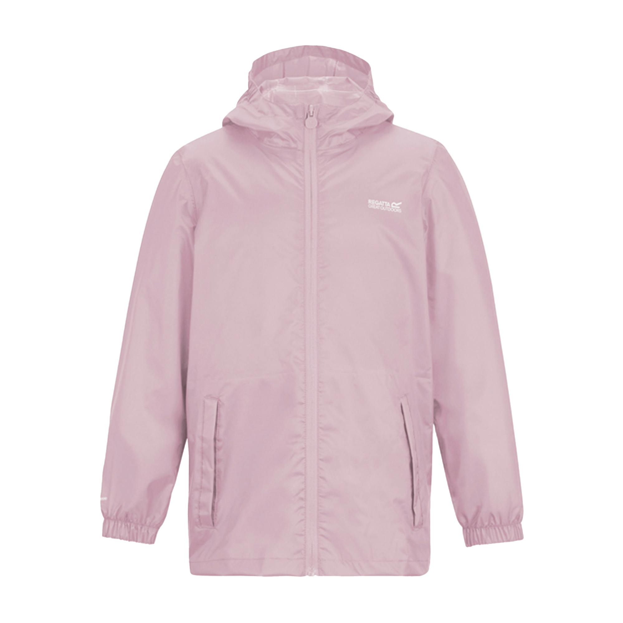 Regatta Black/Lilac Great Outdoors Kids Pack It Jacket Iii Waterproof Packaway - Powder - 13 Years - Powder - 100% Polyamide