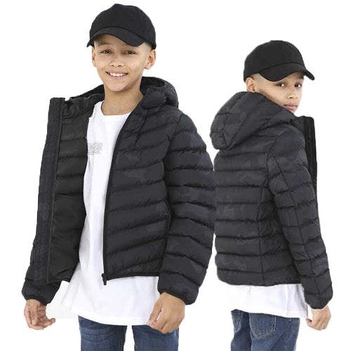 Coolandnew Boys Black Brave Soul Grant Padded School Jacket - 7-8 Years