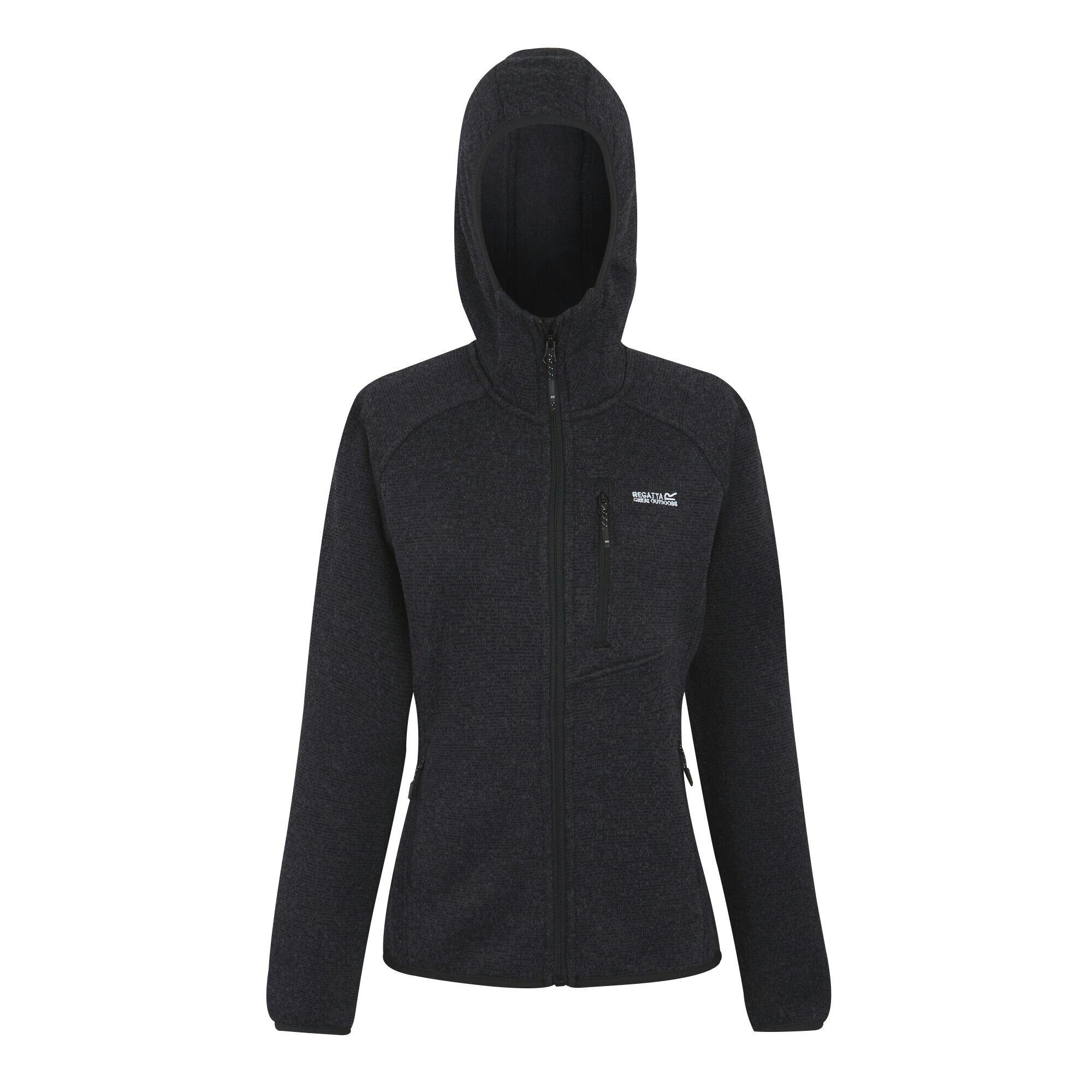 Regatta (8 Uk, Black) Womens/Ladies Newhill Hooded Fleece Jacket - Image 2