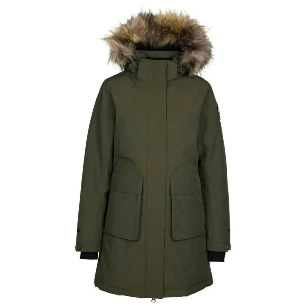 Trespass Women's Dark Ellington Dlx Jacket - Vine - S - Vine - 50% Cotton/45% Polyester/5% Pu (Polyurethane)