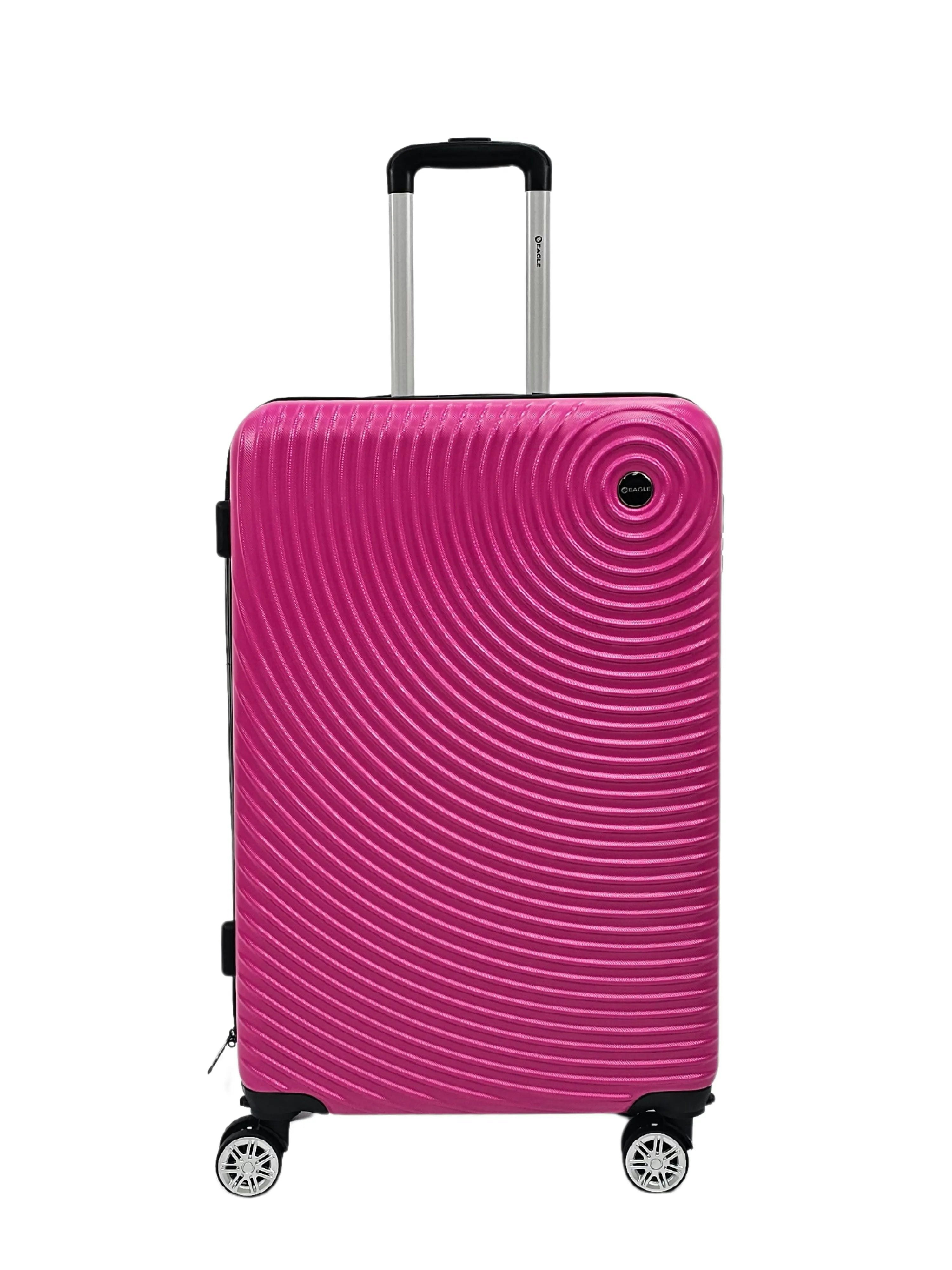 Truclothing Fuchsia Hard Case Shell Pattern Suitcase - Medium