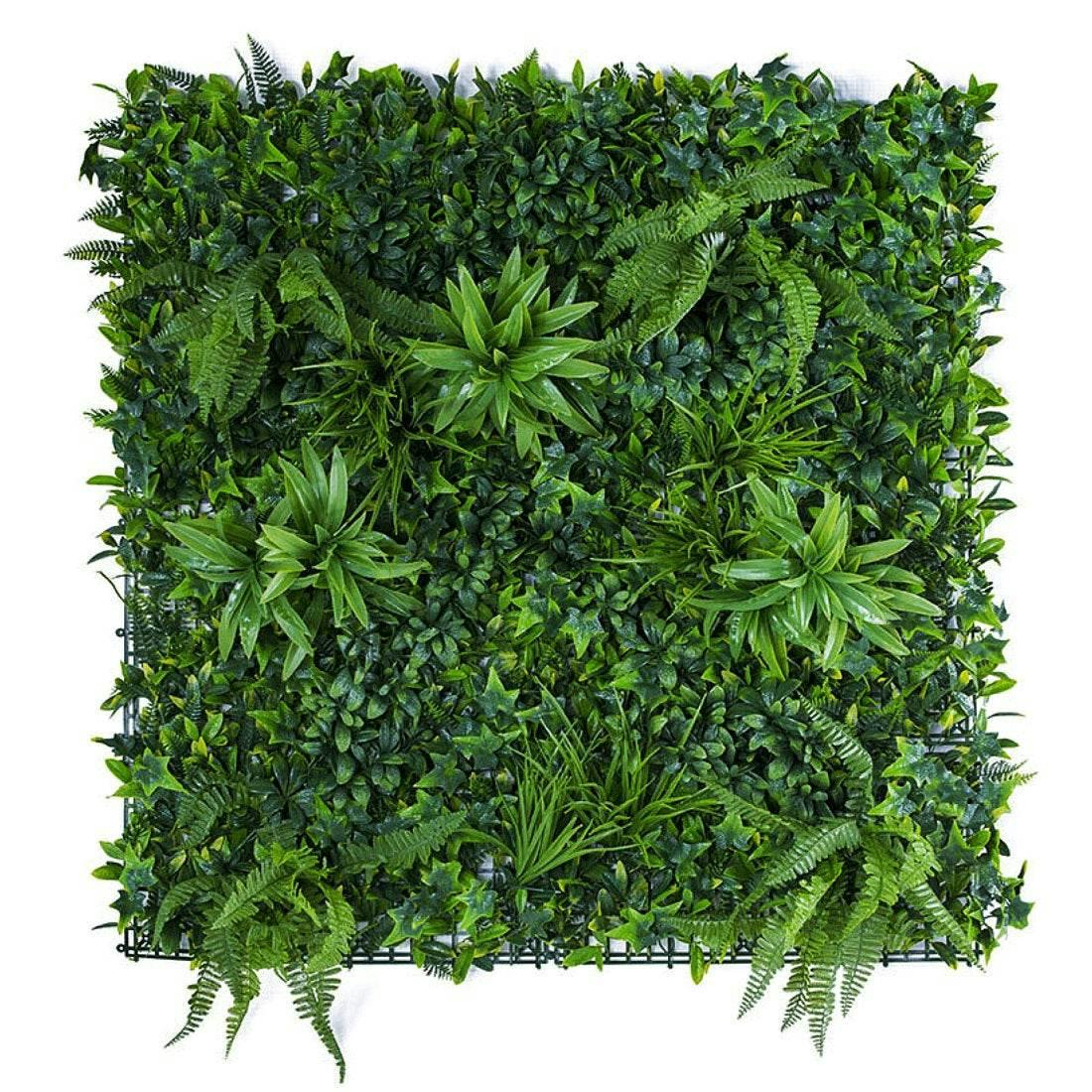 Rackhams Green Premium Artificial Living Wall Panel 1M X 1M - Forest Fern