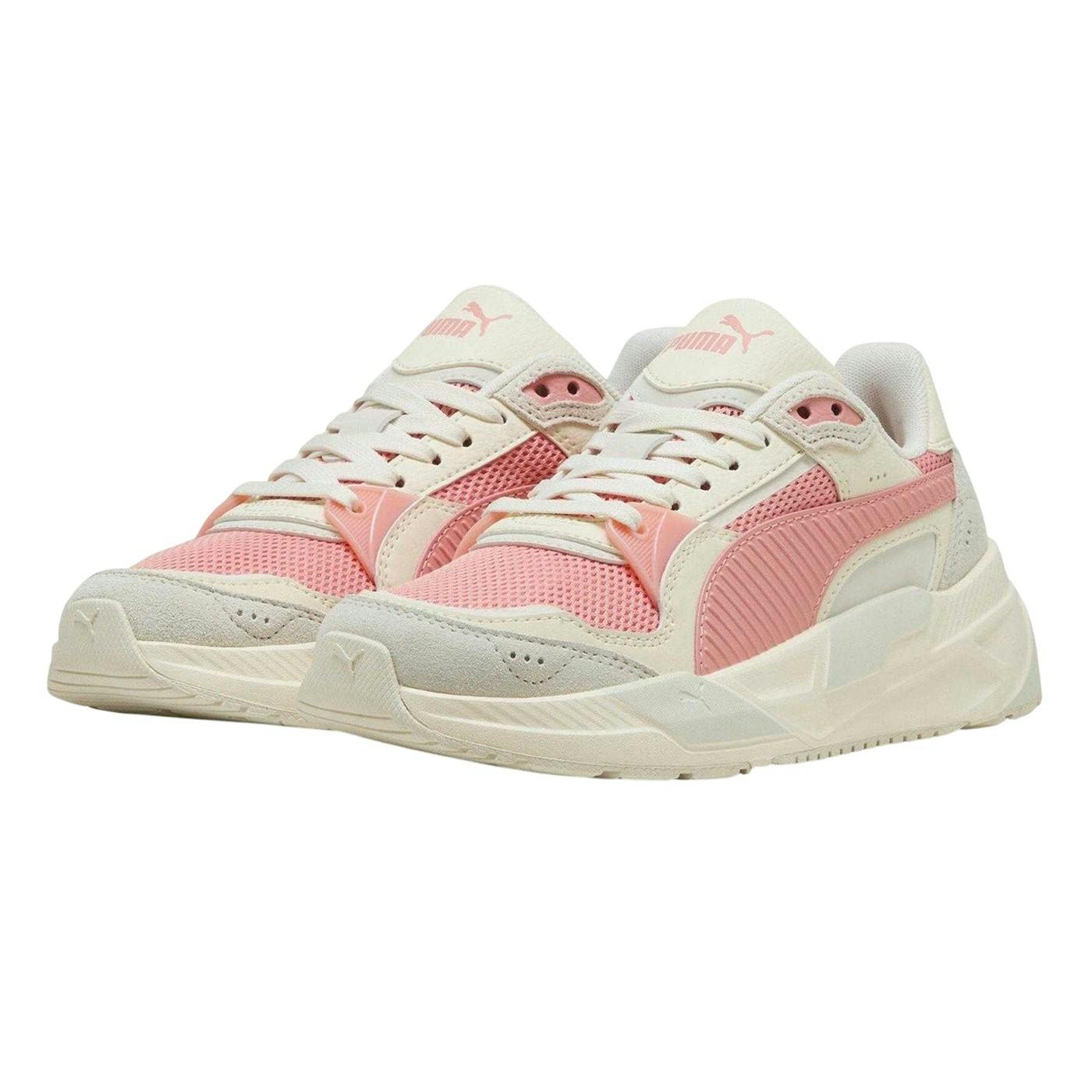 Puma White/Pink/Grey Kids Trinity Trainers - 3 Uk - 100% Mixed