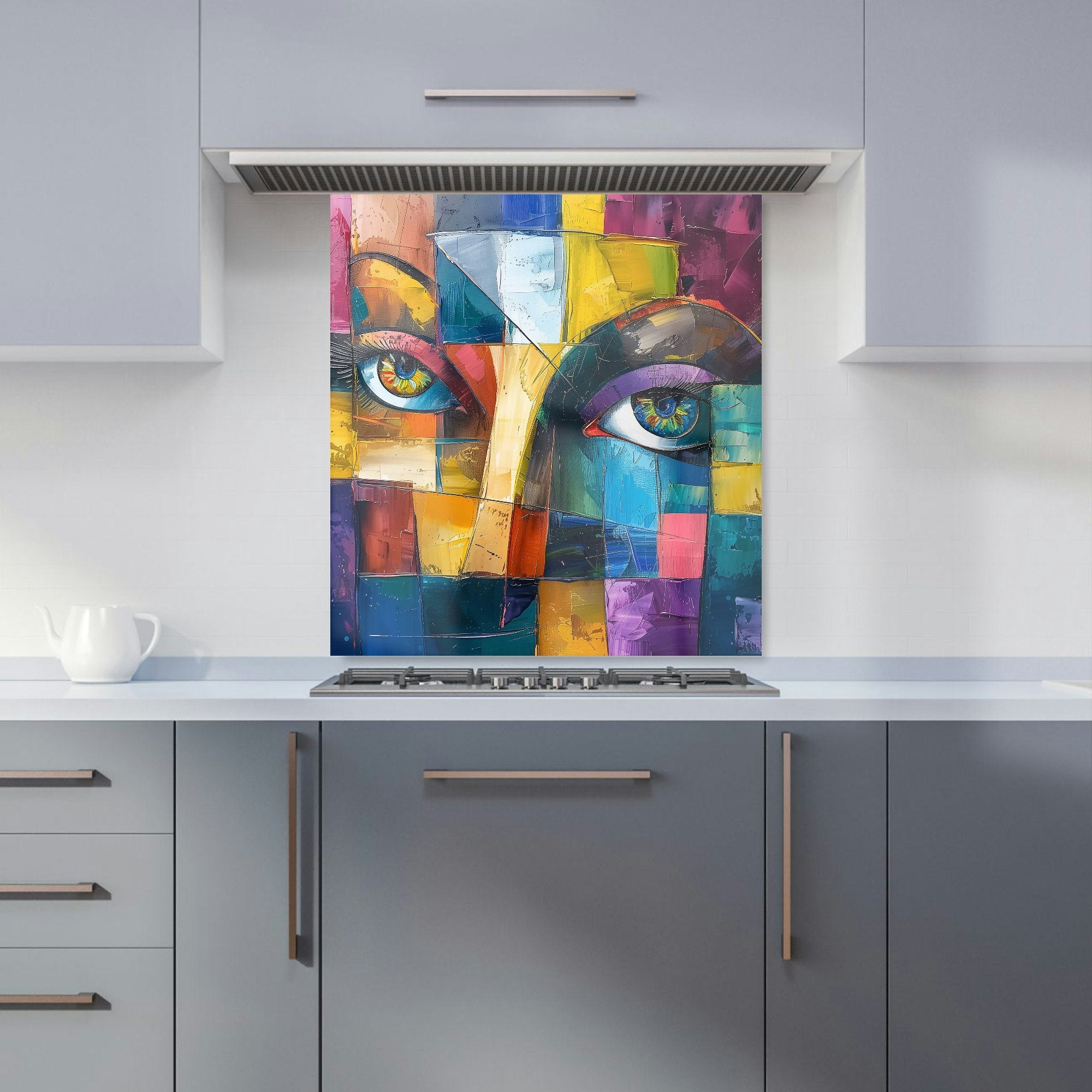 Warren Reed - Designer Fragmented Vision: Eyes Of The Soul Kitchen Splashback - W700mm X H650mm
