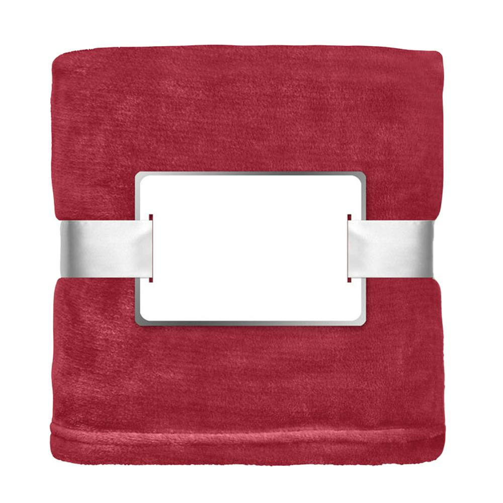 Midocean Burgundy Davos Flannel Blanket - One Size - 100% Mixed