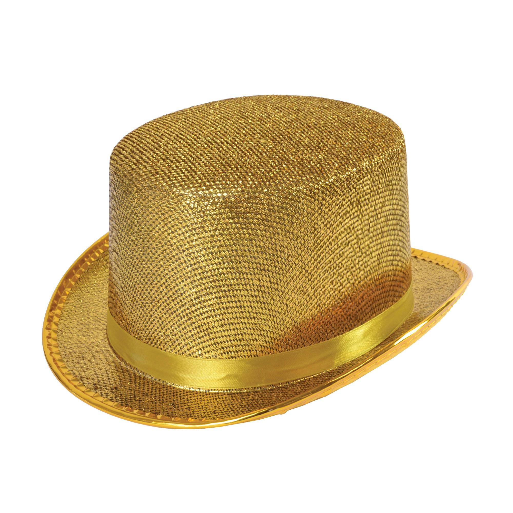 Bristol Novelty Unisex Gold Adults Top Hat - One Size
