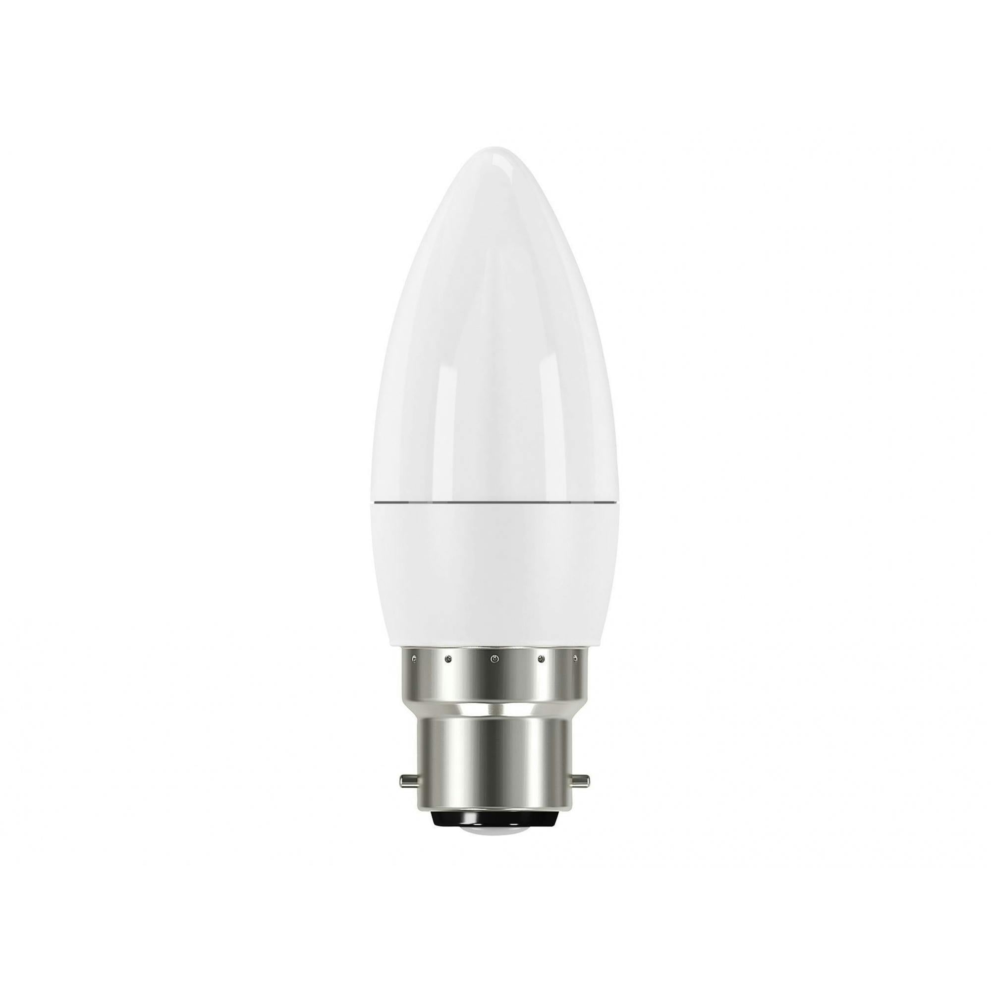 Energizer Light Led Opal Candle Non-Dimmable Bulb - Multi Colour - Bc (B22) 470 Lumen 5.9W - Multi Colour