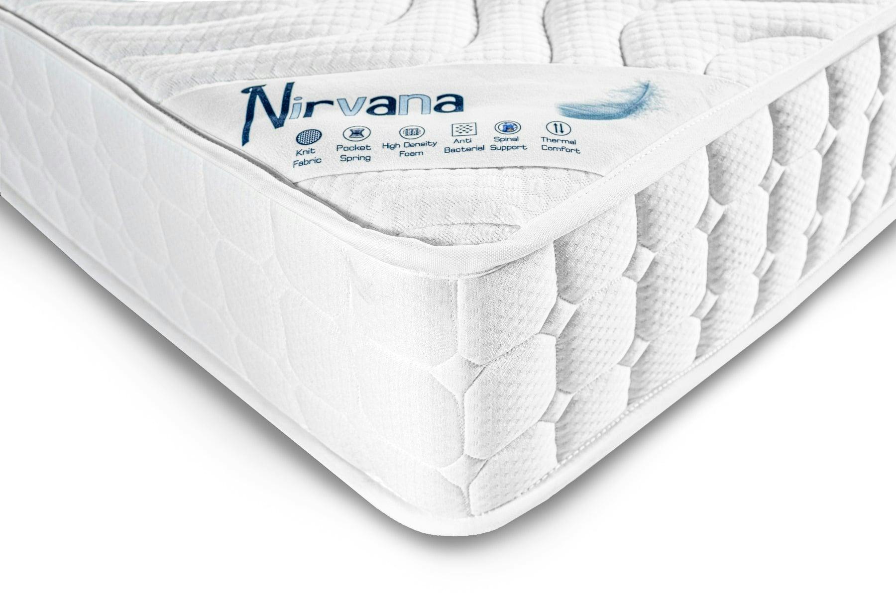 Maxitex Nirvana Pocket Sprung Mattress - White / Single - Image 4