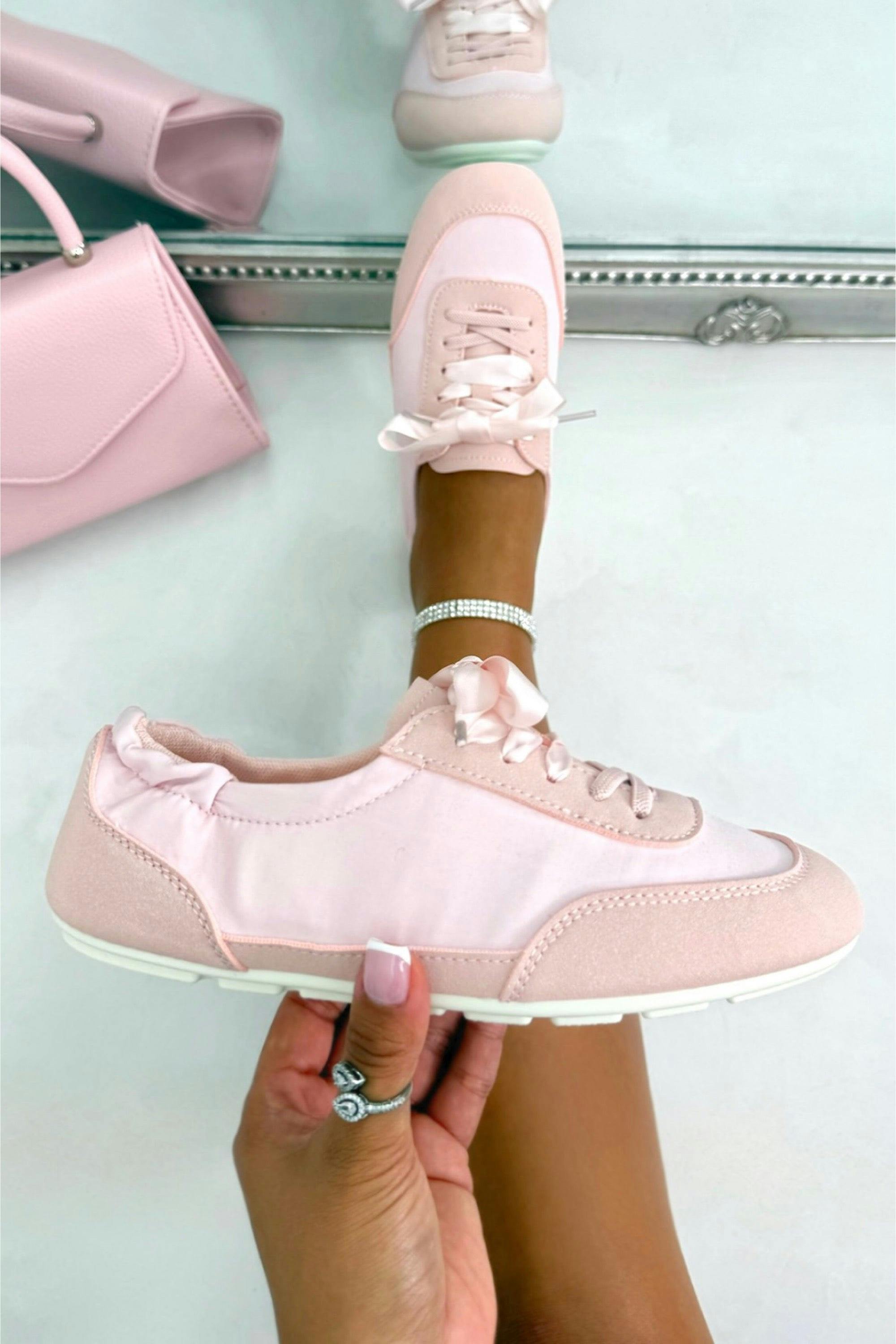 Love Lemonade Women's Pink Comfort Ballet Runner Trainers - Uk 7 - Eu 40 - Us 9