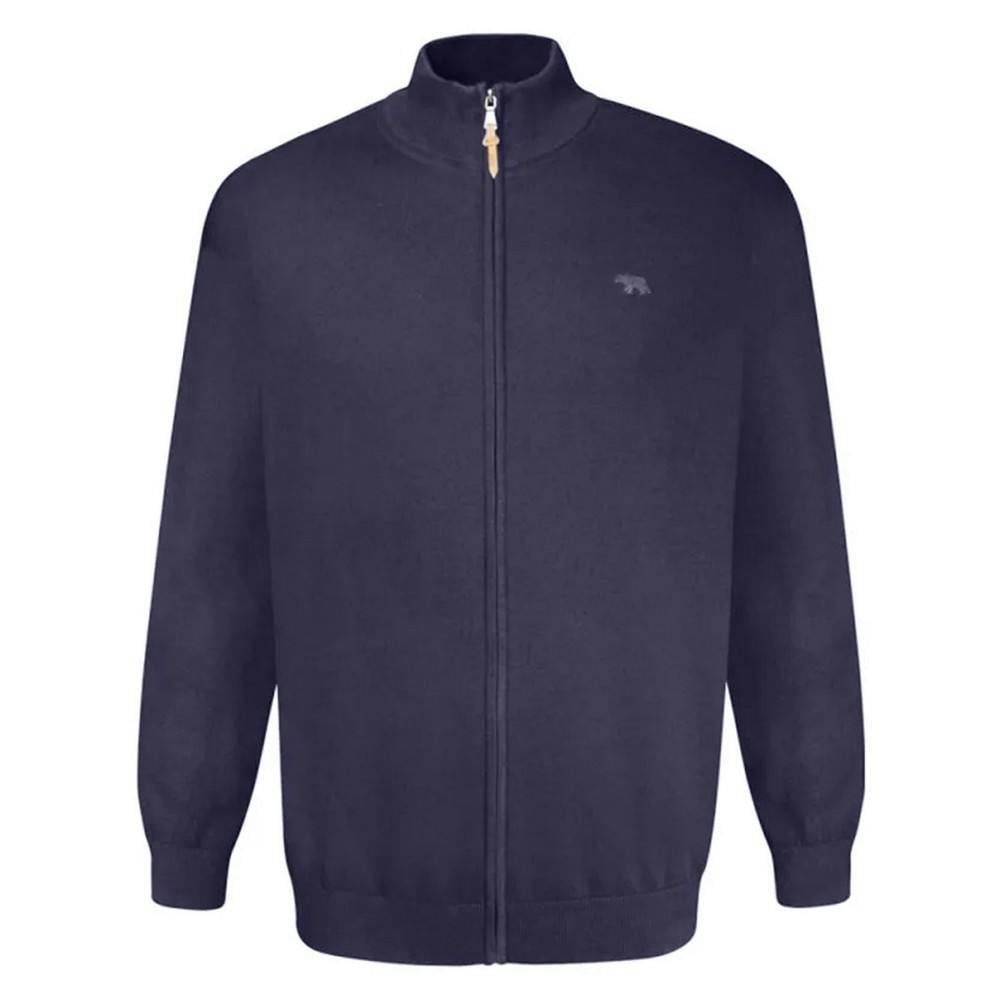 Duke Men's D555 Franco 2 Knitted Full Zip Kingsize Sweatshirt - Navy - Navy - 3XL