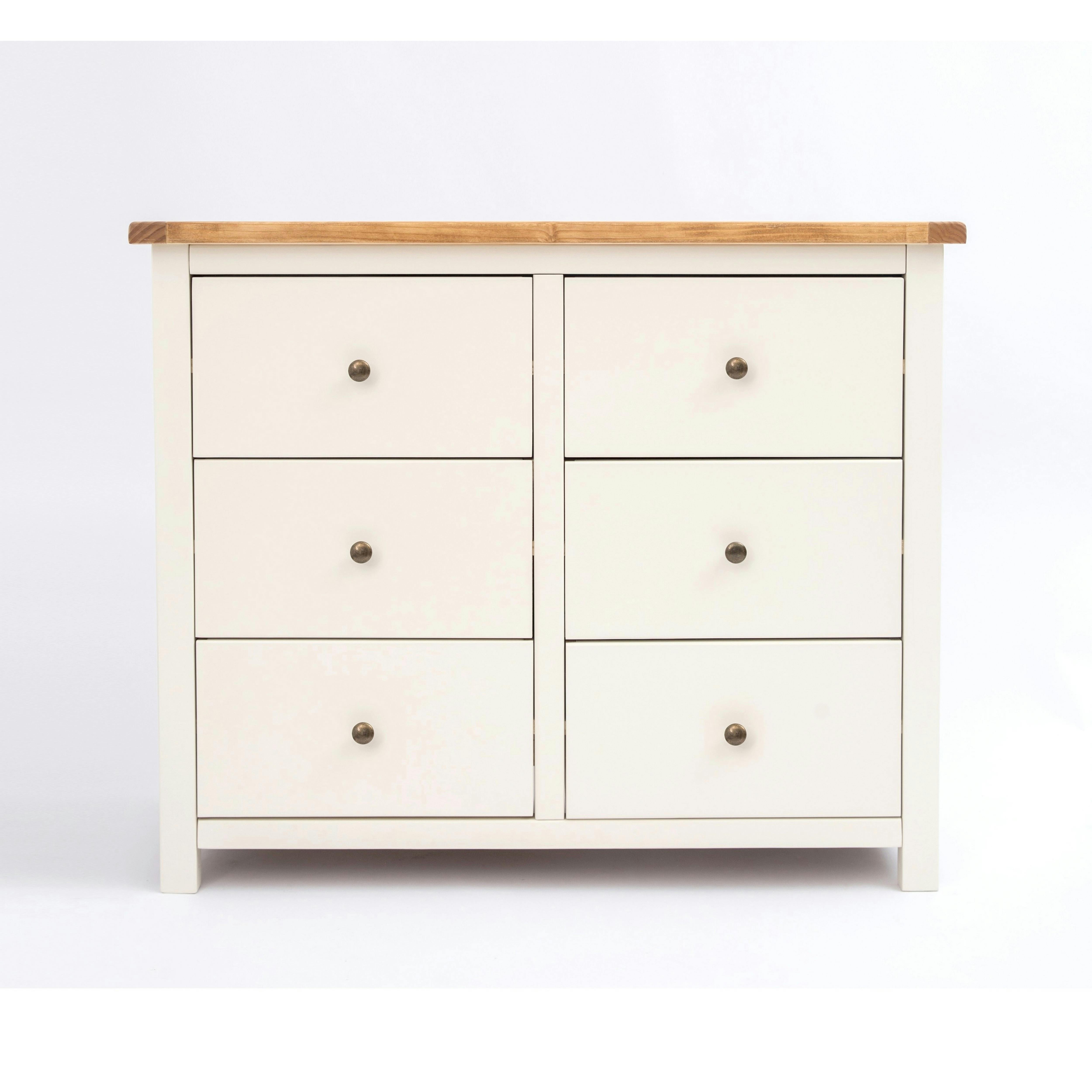 B&Q - Maggiori 6 Drawer Chest Of Drawers Brass Knob - Image 3