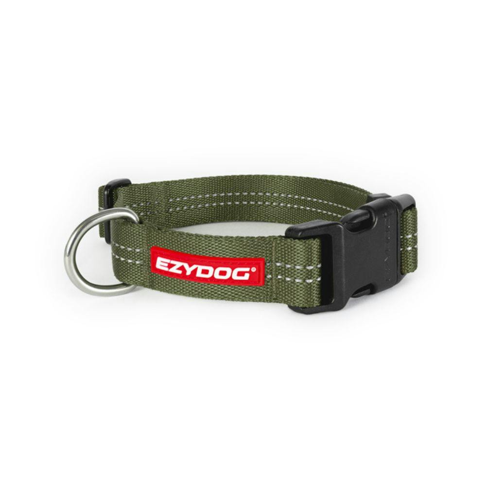 Ezydog Green Essential Adjustable Dog Collar In - M