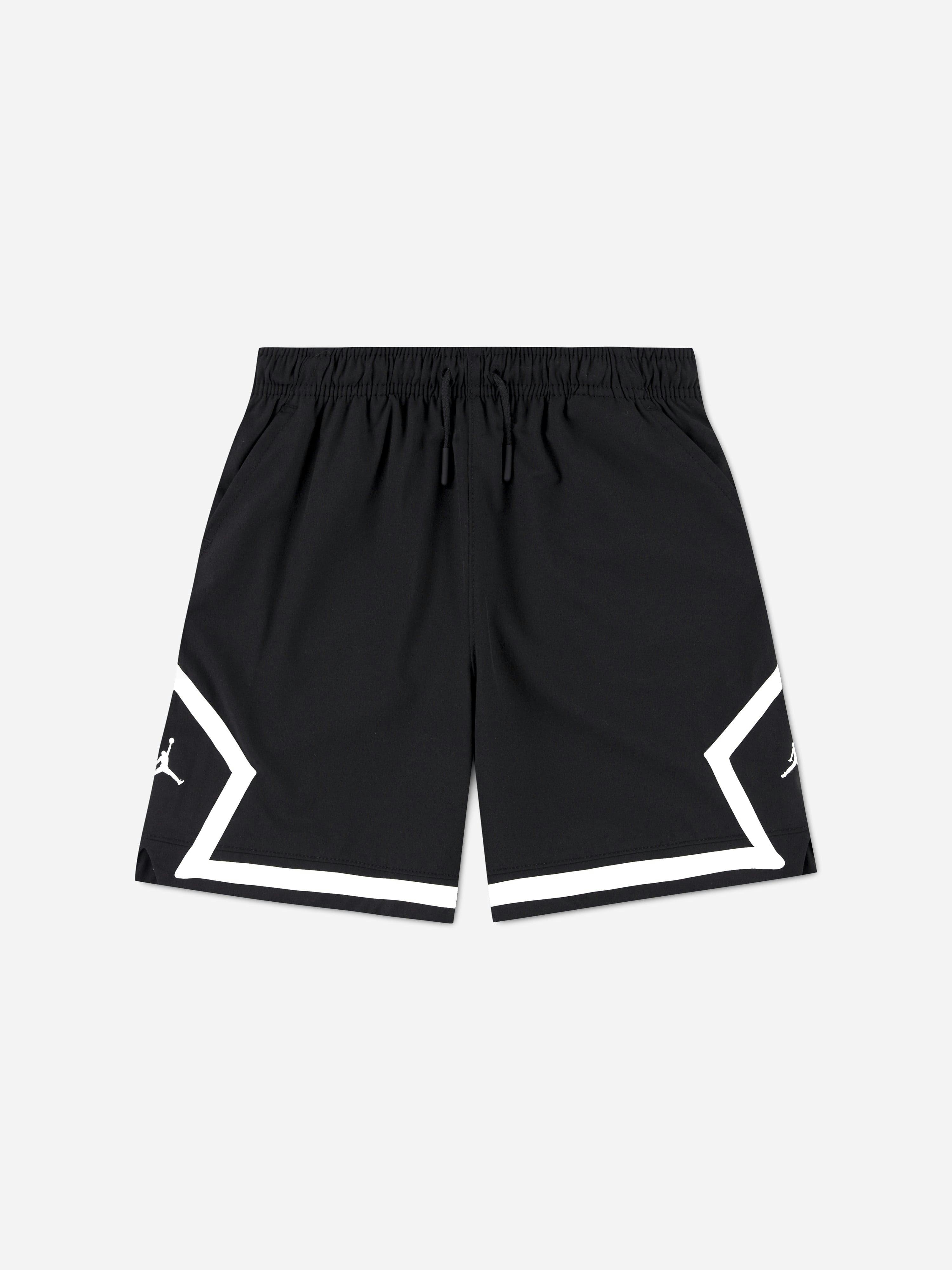 Jordan Boys Black Mj Diamond Woven Shorts In - 12 - 13 Yrs