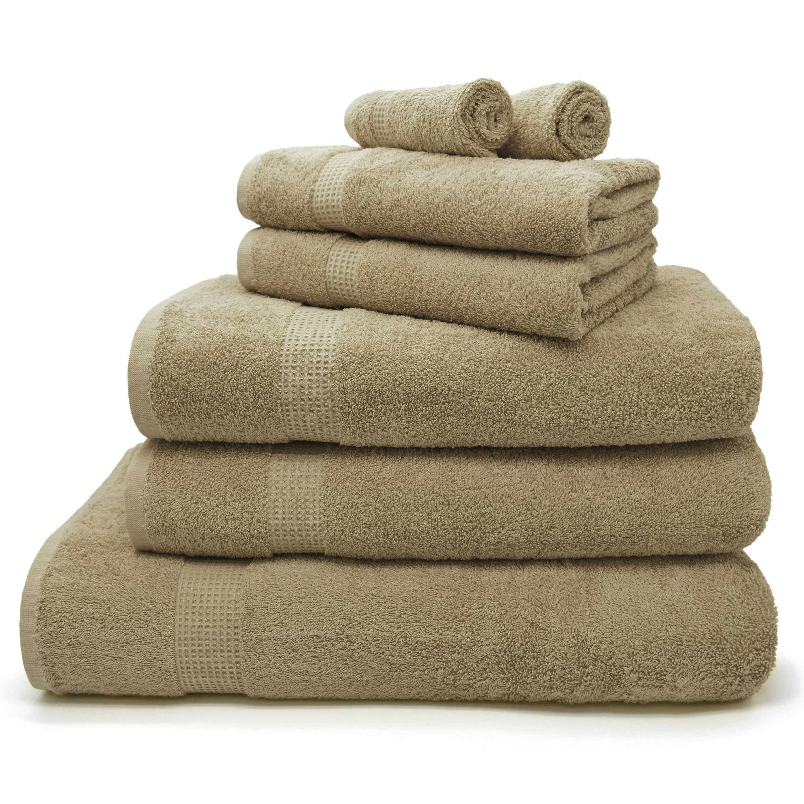 Rackhams Luxury Egyptian Cotton Towels 550Gsm Natural - Natural - Hand Towel