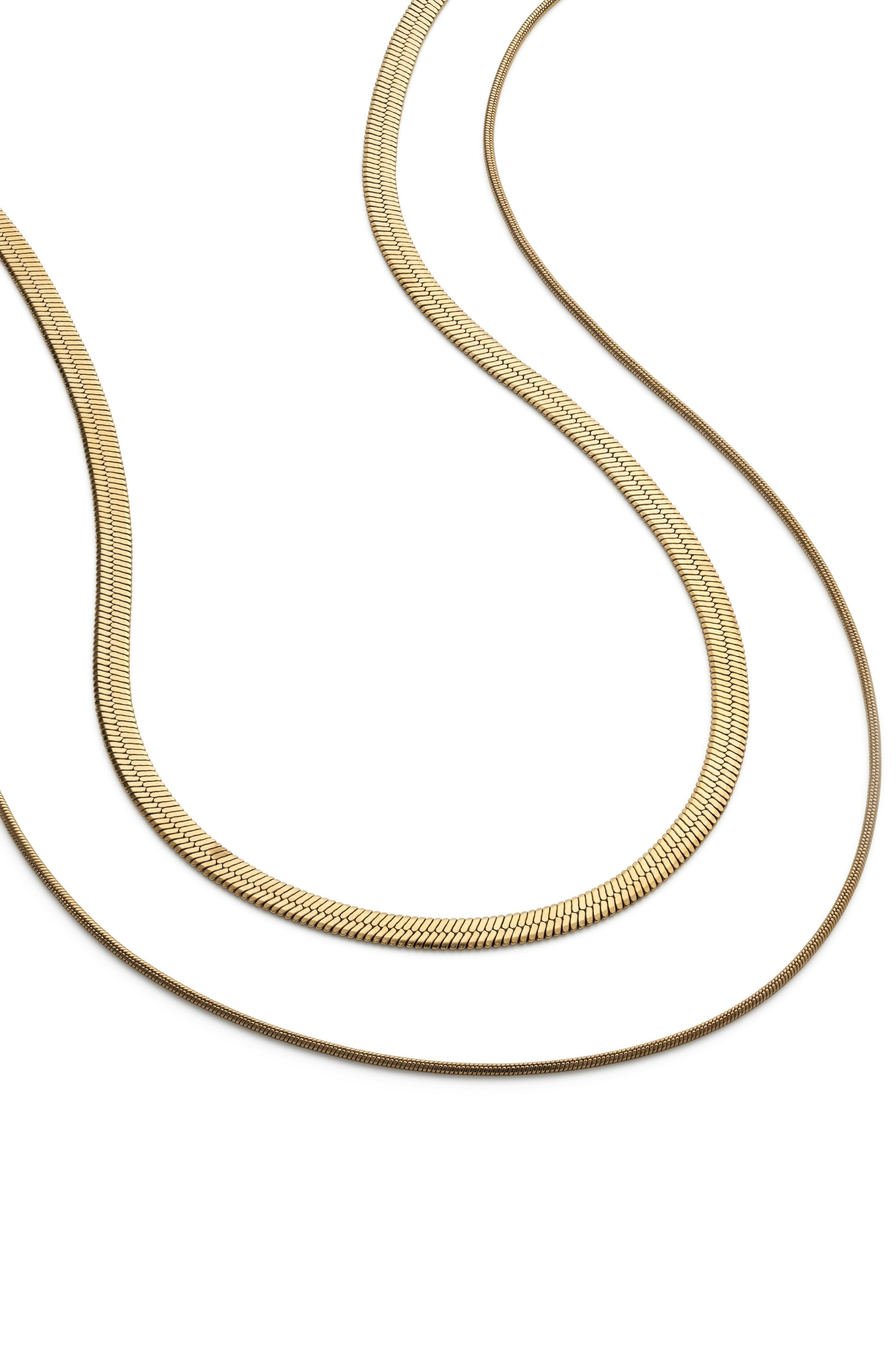 Elk & Bloom Gold 14K Double Snake Chain Choker - No Thank You