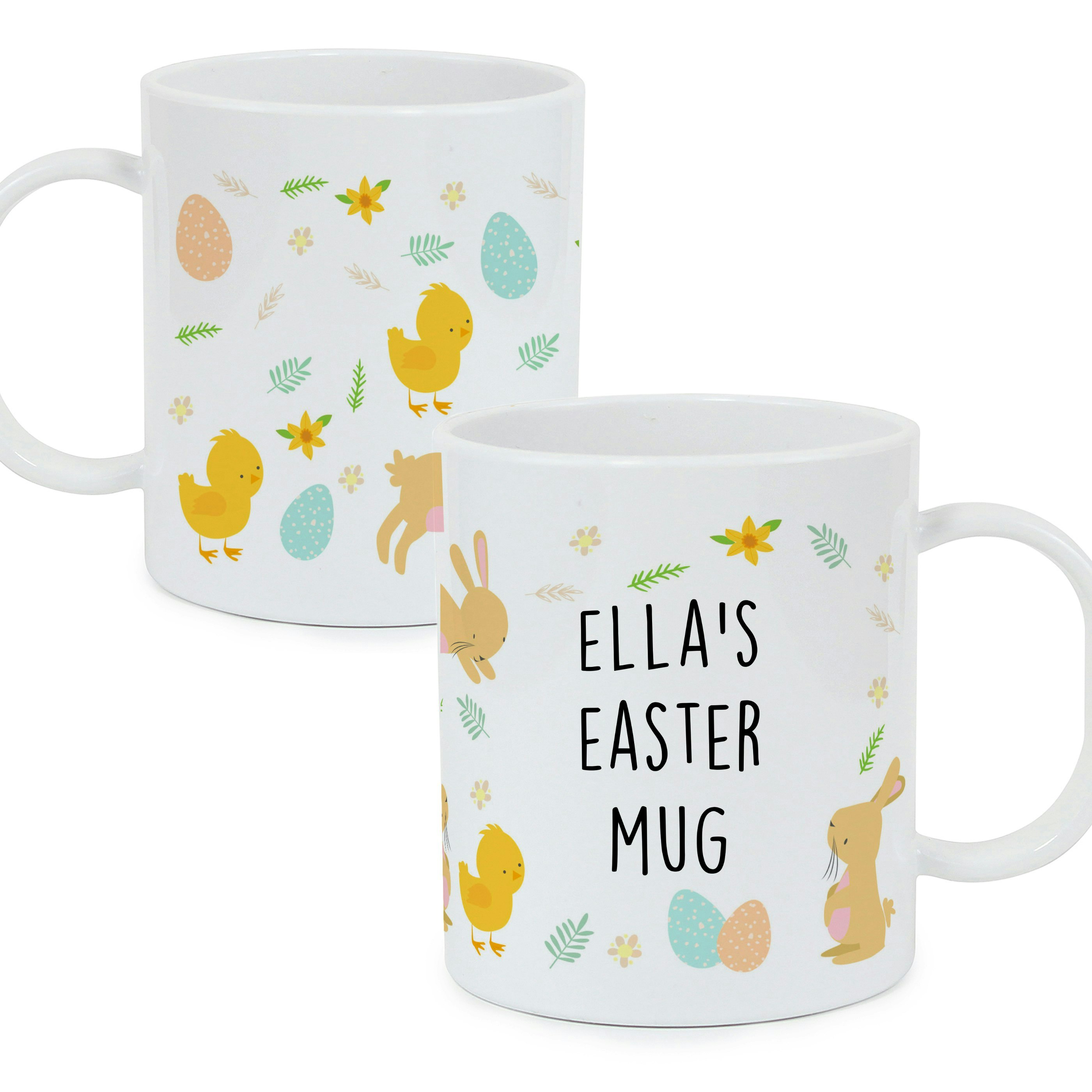 Rackhams Personalised Easter Bunny Plastic Mug