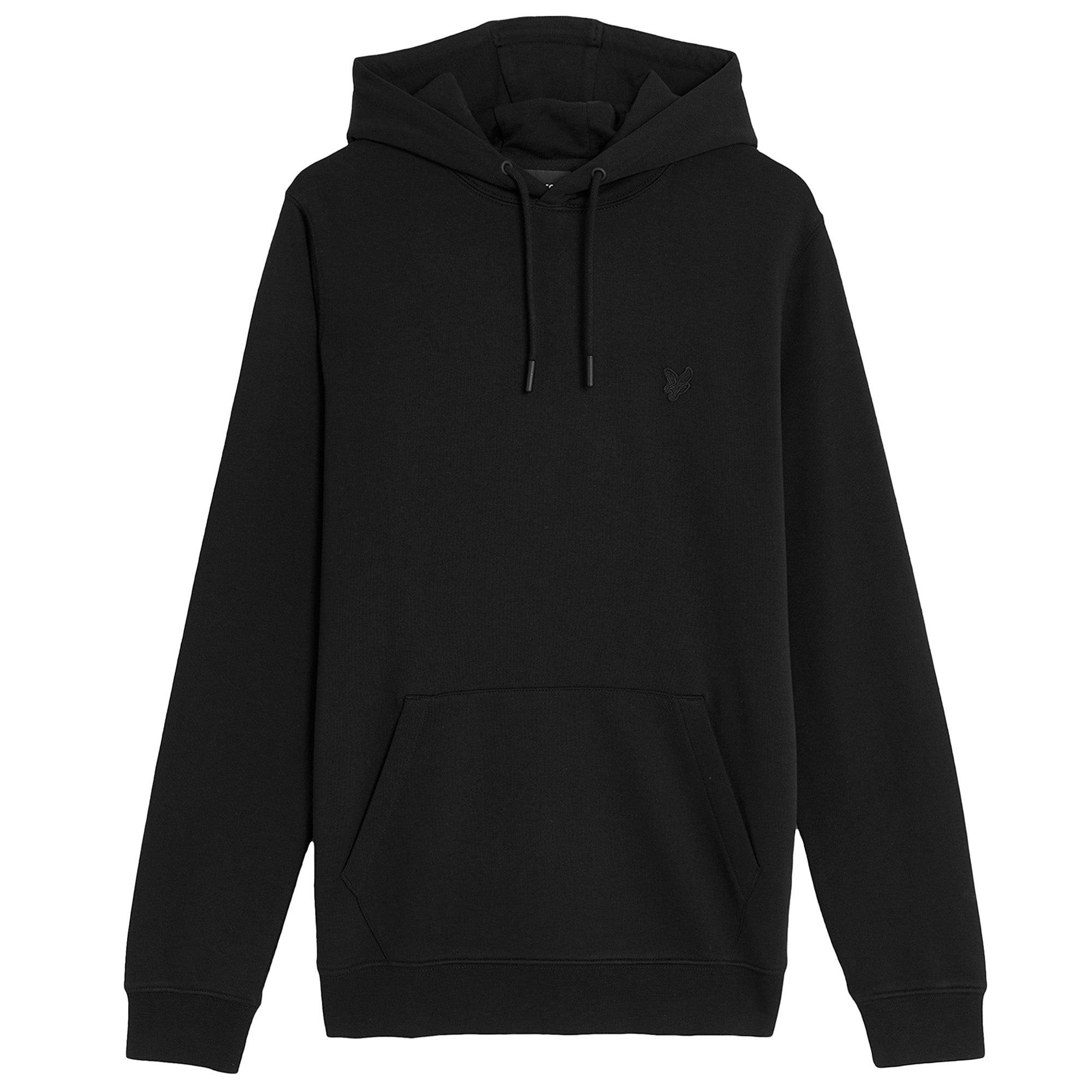 Lyle & Scott Black Tonal Superfine Overhead Hoodie - Jet - Large