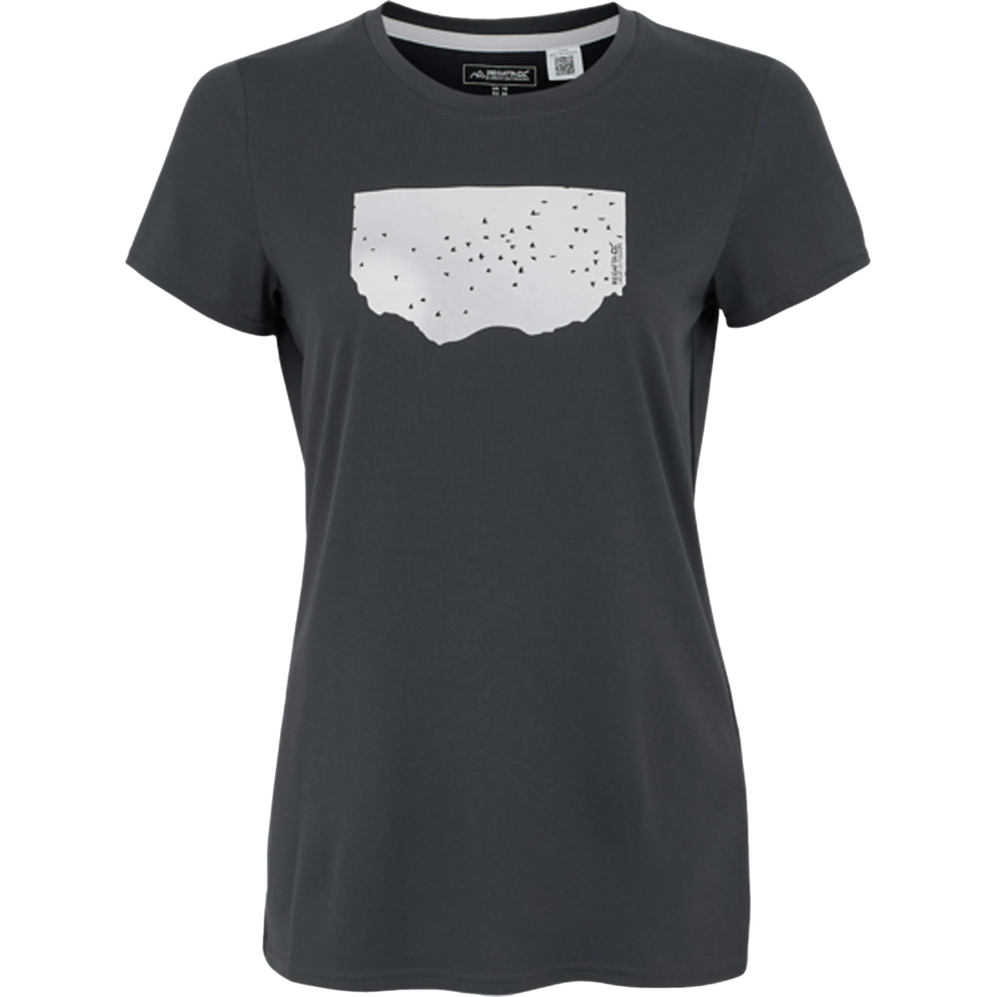 Regatta Women's Grey Fingal Printed Stretch T-Shirt - Seal - Seal - 8 Uk - 95% Recycled Polyester/5% Elastane