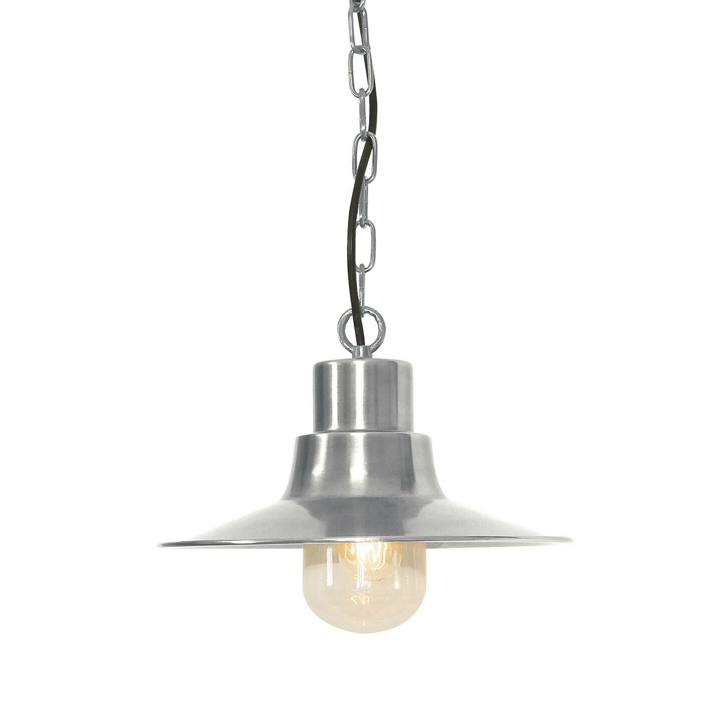 Loops Outdoor IP44 1 Bulb Chain Lantern Antique Nickel LED E27 100W