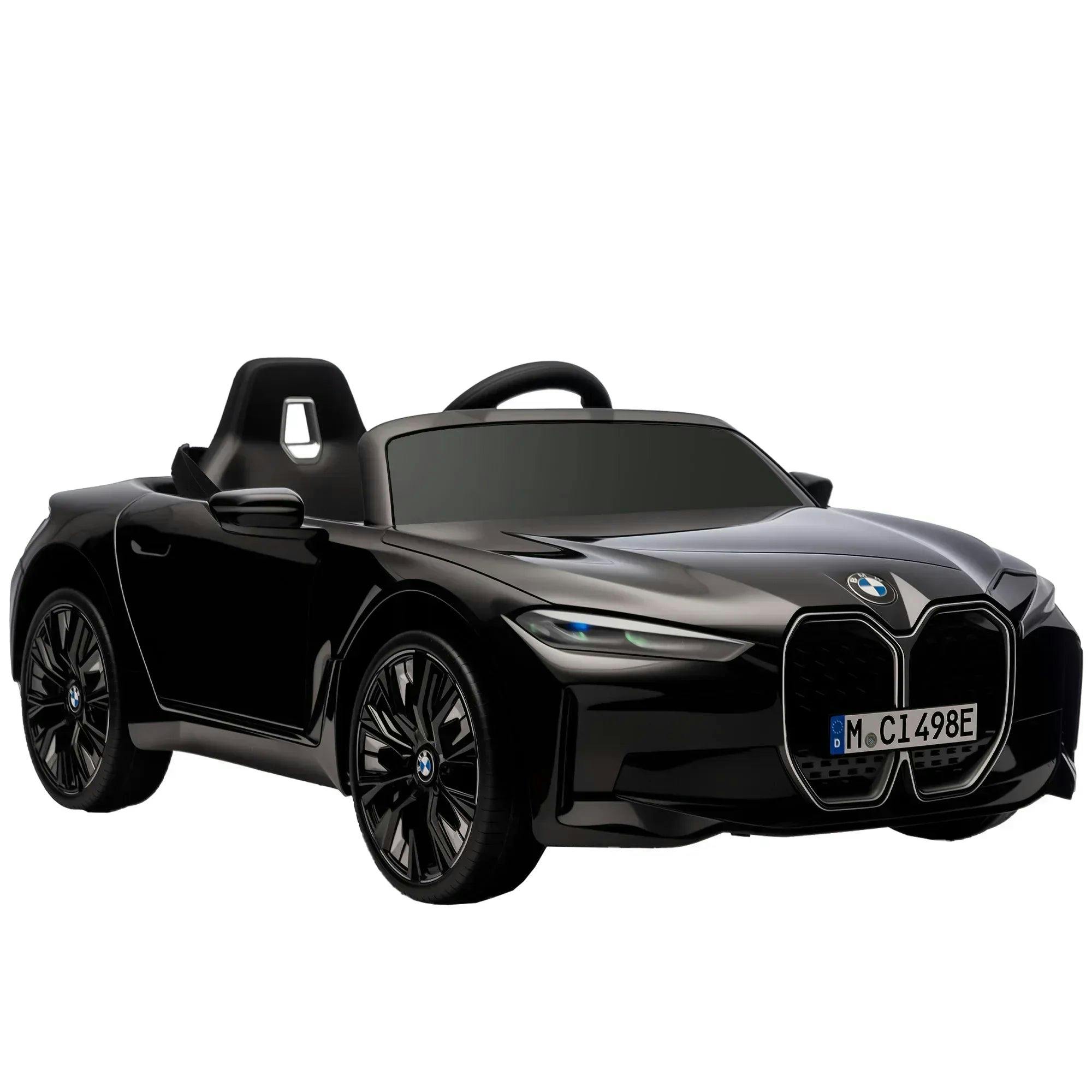 Homcom Black Bmw I4 Licensed 12V Kids Electric Ride-On Car W/ Remote Control - Image 7