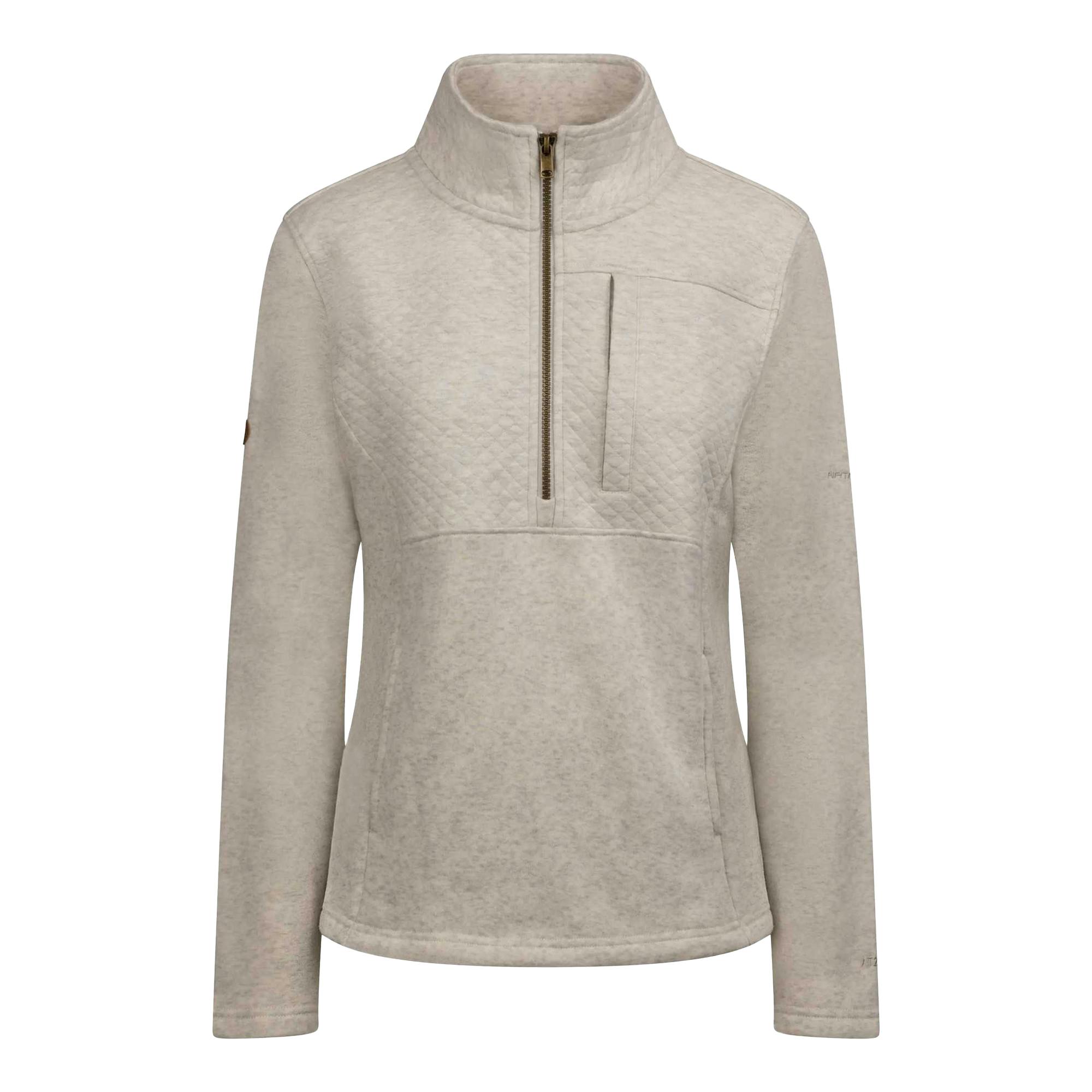 Trespass Women's Cream Hoxie Marl Fleece Top - Marl