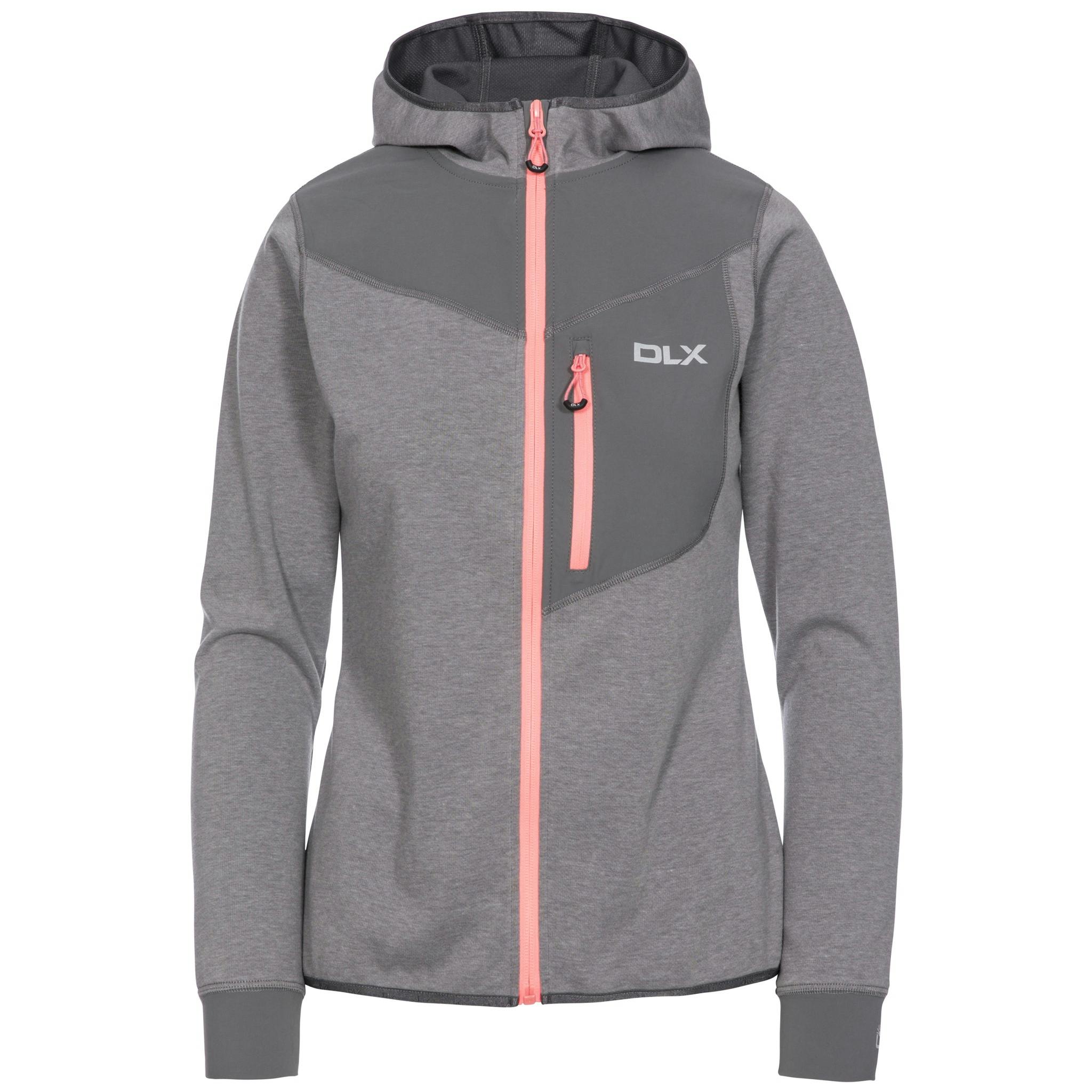 Trespass Women's Jazmin Dlx Hoodie - Platinum Marl - Platinum Marl - Xxs - 30% Polyamide/30% Polyester/20% Cotton/20% Elastane