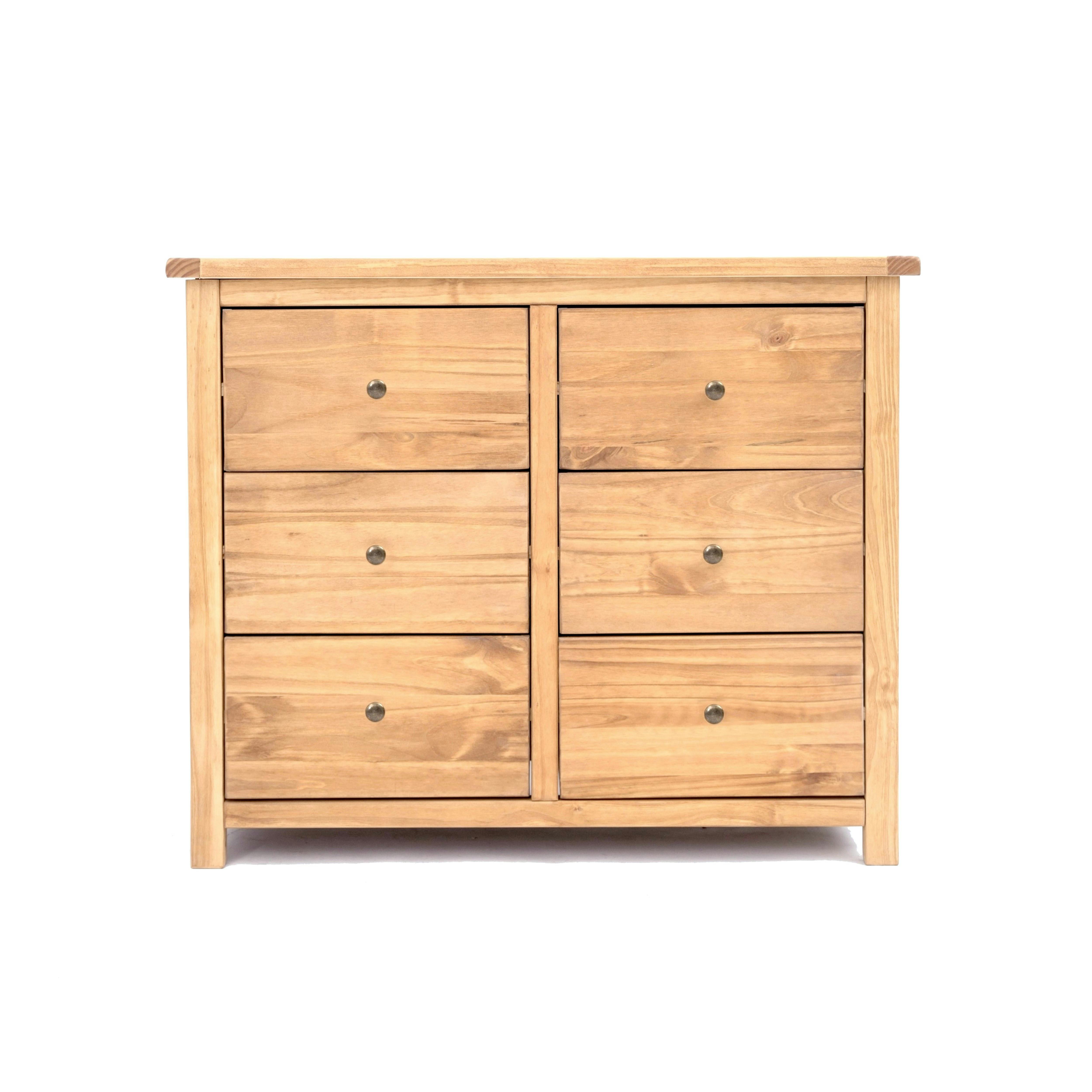 Cabinet Bits Lugo 3 Over 3 Drawer Chest - Brown / Brass - Image 4