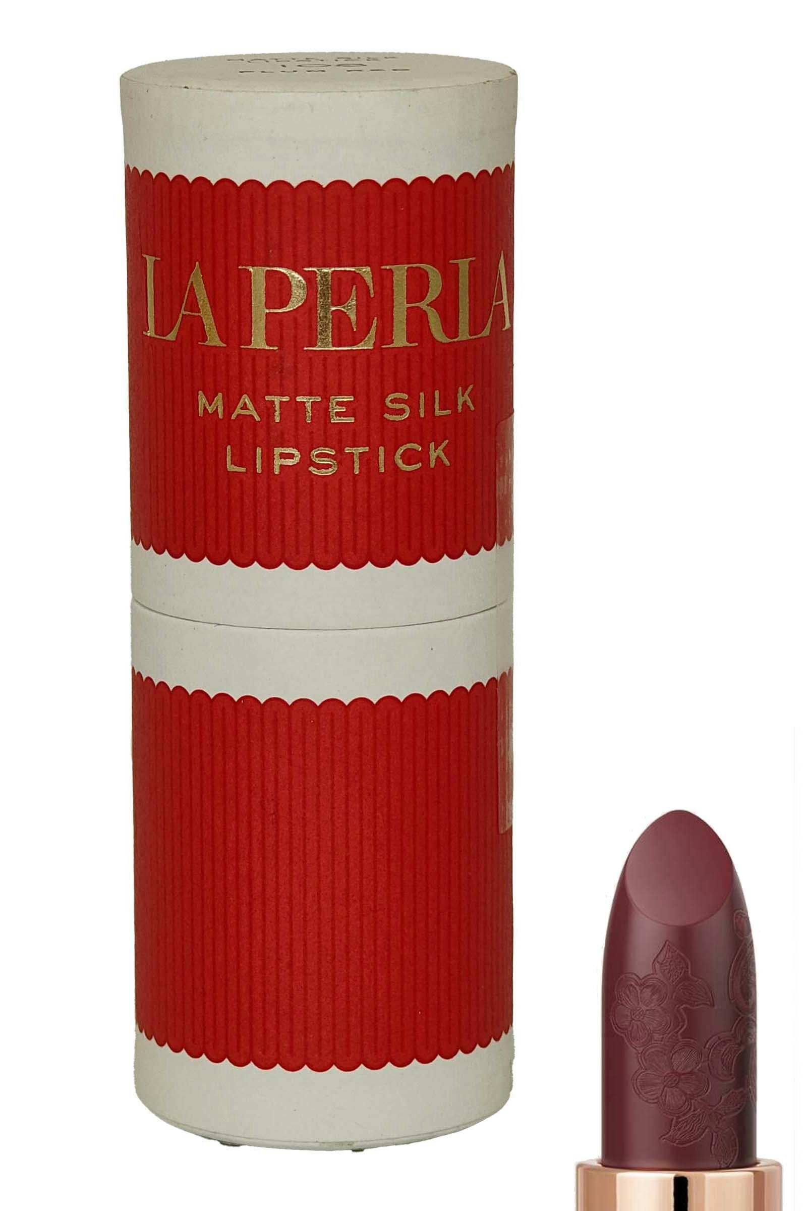 La Perla Red Beauty Matte Silk Lipstick 3.5G Plum #108 - Image 8