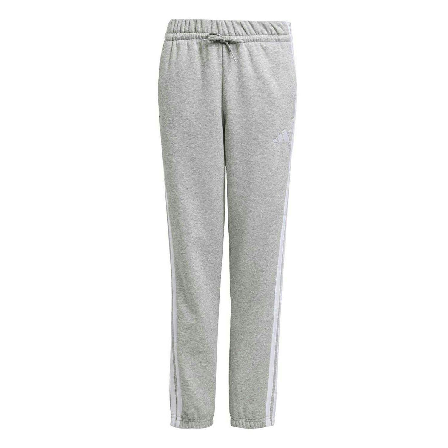 Adidas Grey/White Kids Essentials Joggers - 13 Years - 53% Cotton/36% Recycled Polyester/11% Viscose