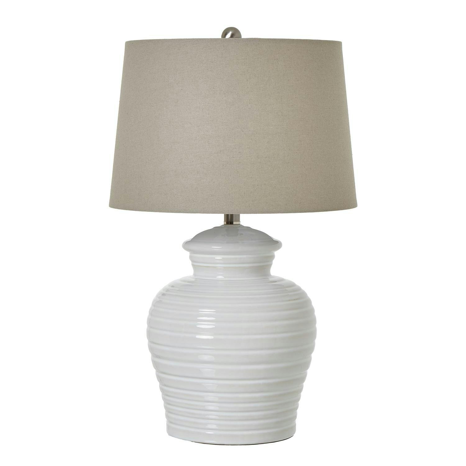 Hill Interiors Green Pot Ceramic Table Lamp (Uk Plug) - One Size - 100% Mixed
