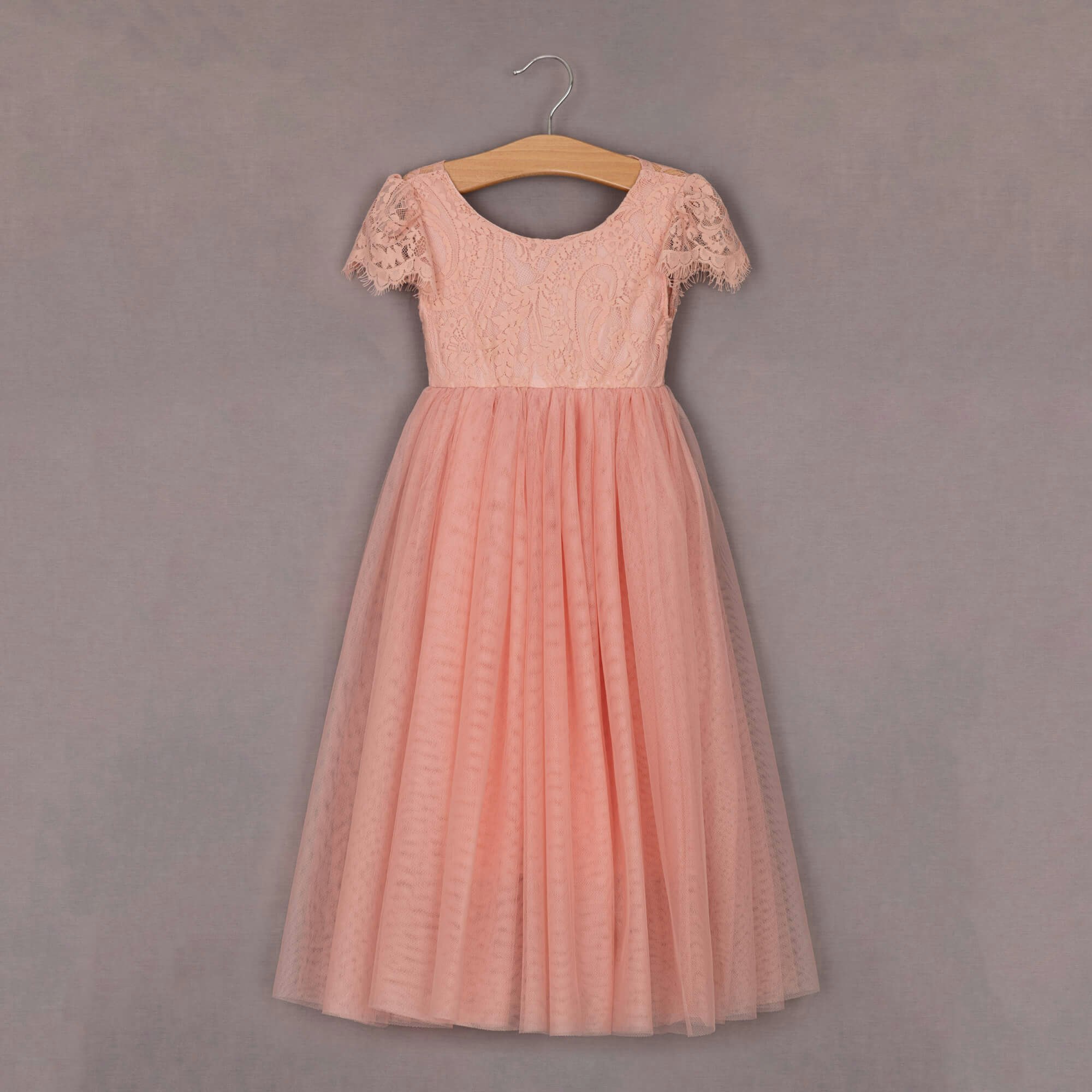 Uk Flower Girl Boutique Girls Coral/Salmon Uk Flower Boutique Bohemian Camilla Dress - 9/10 Years
