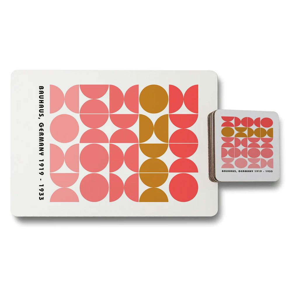 Benjamin Tate Design Set Of 12 Placemats And Coasters With Designer Artwork And Wood Backing