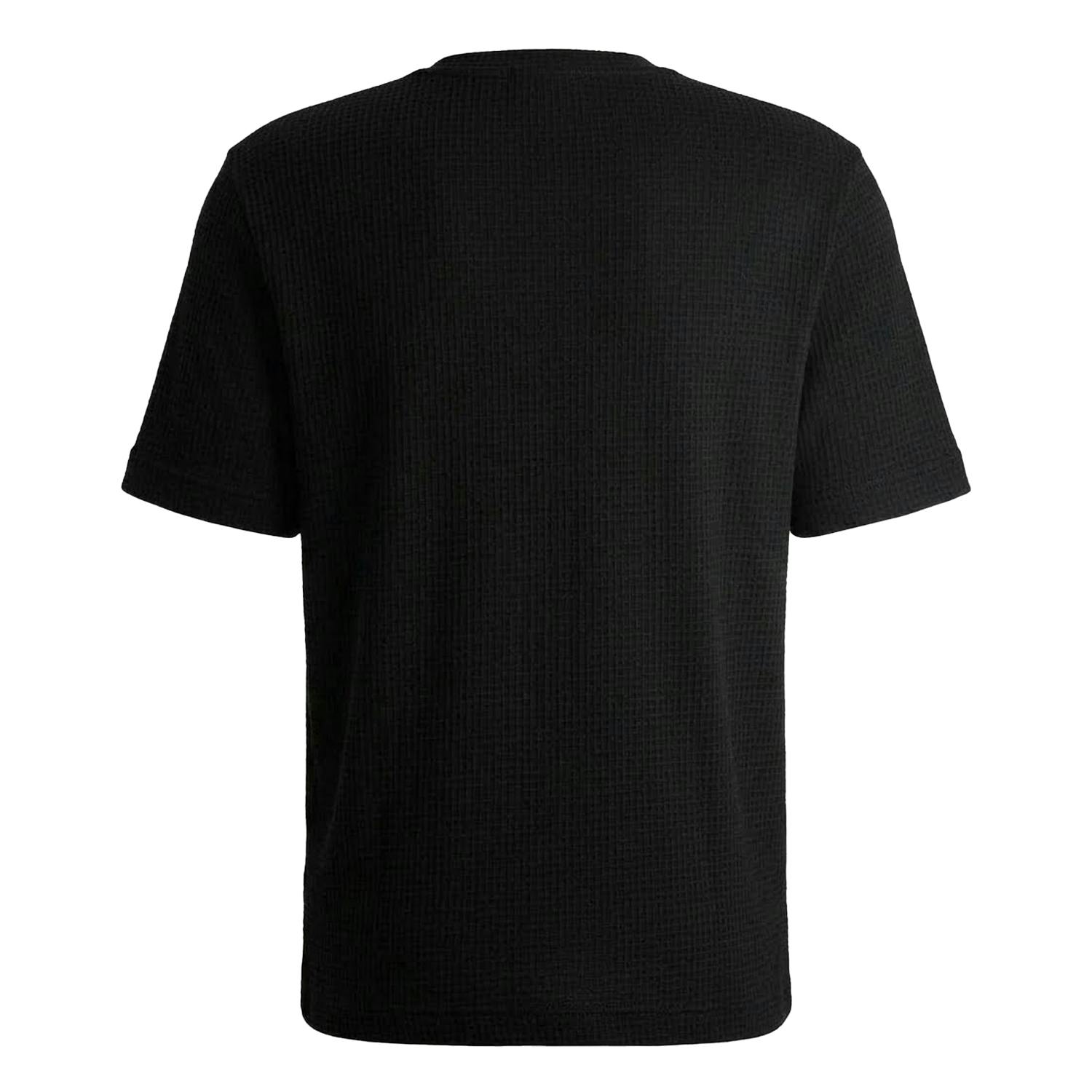 Hugo Men's Black Waffle Regular T-Shirt - Xl - 100% Polyester