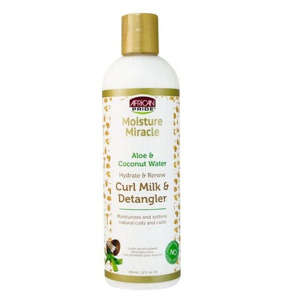 African Pride Moisture Miracle Aloe & Coconut Water Curl Milk Detangler 354Ml