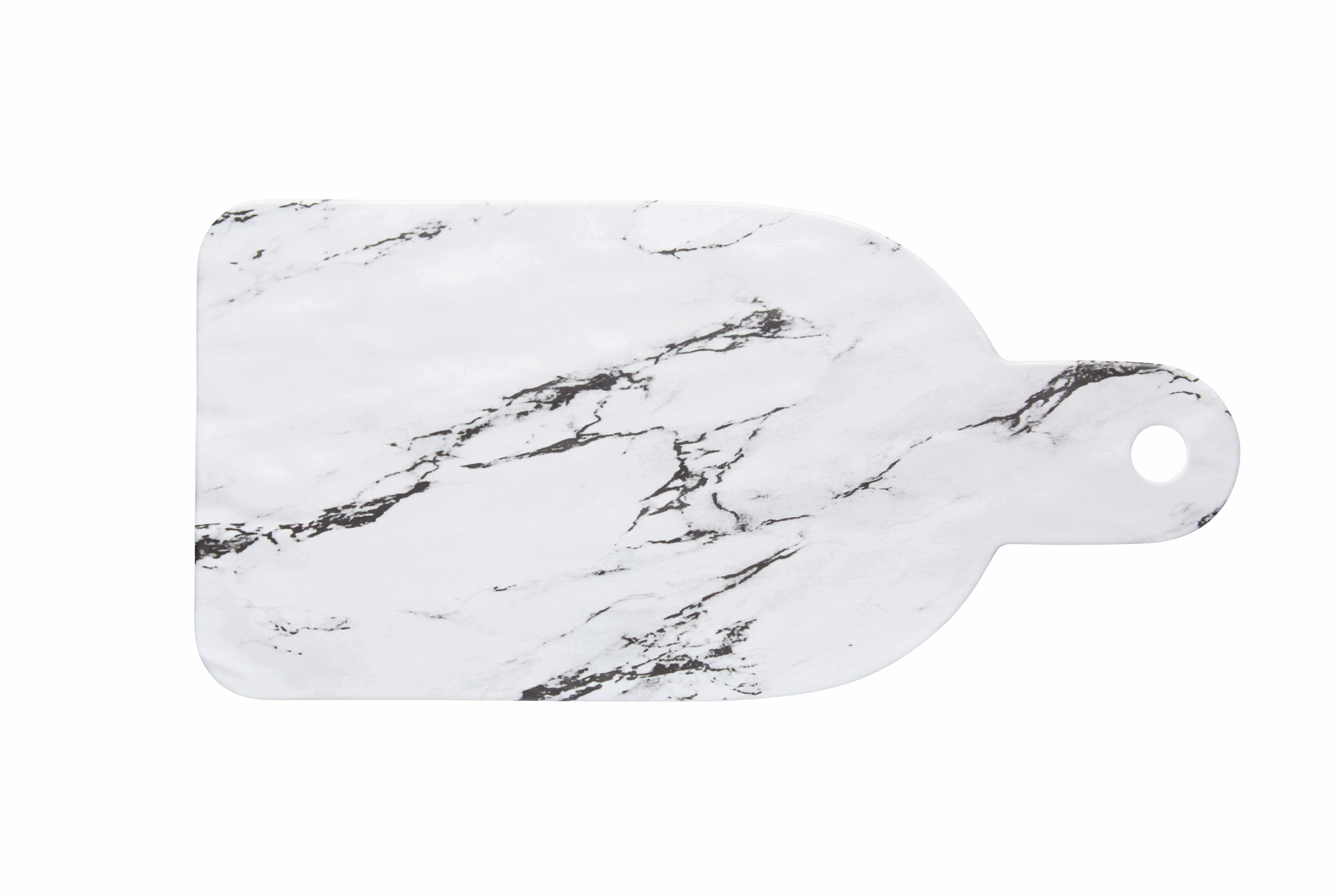 Rackhams White Summer Melamine Marble-Effect Food Serving Platter - Melamine - Serving Platter
