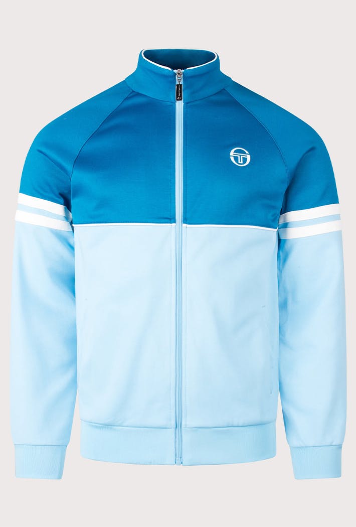 Sergio Tacchini Orion Track Jacket for Women Navy Cotton Medium Regular Fit Funnel Neck Sportswear - Image 5