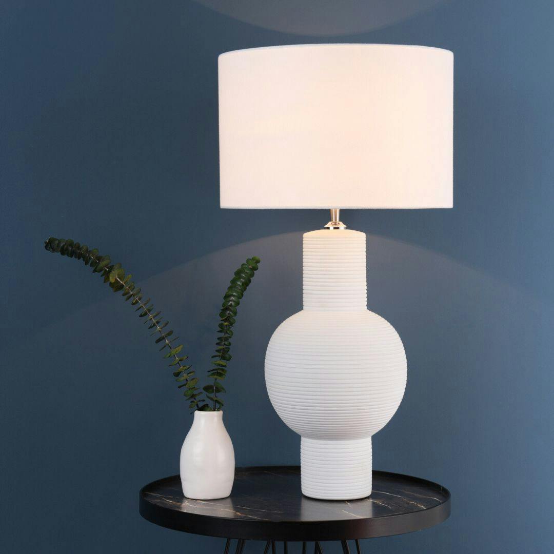 Rackhams White Meredith Ceramic Table Lamp