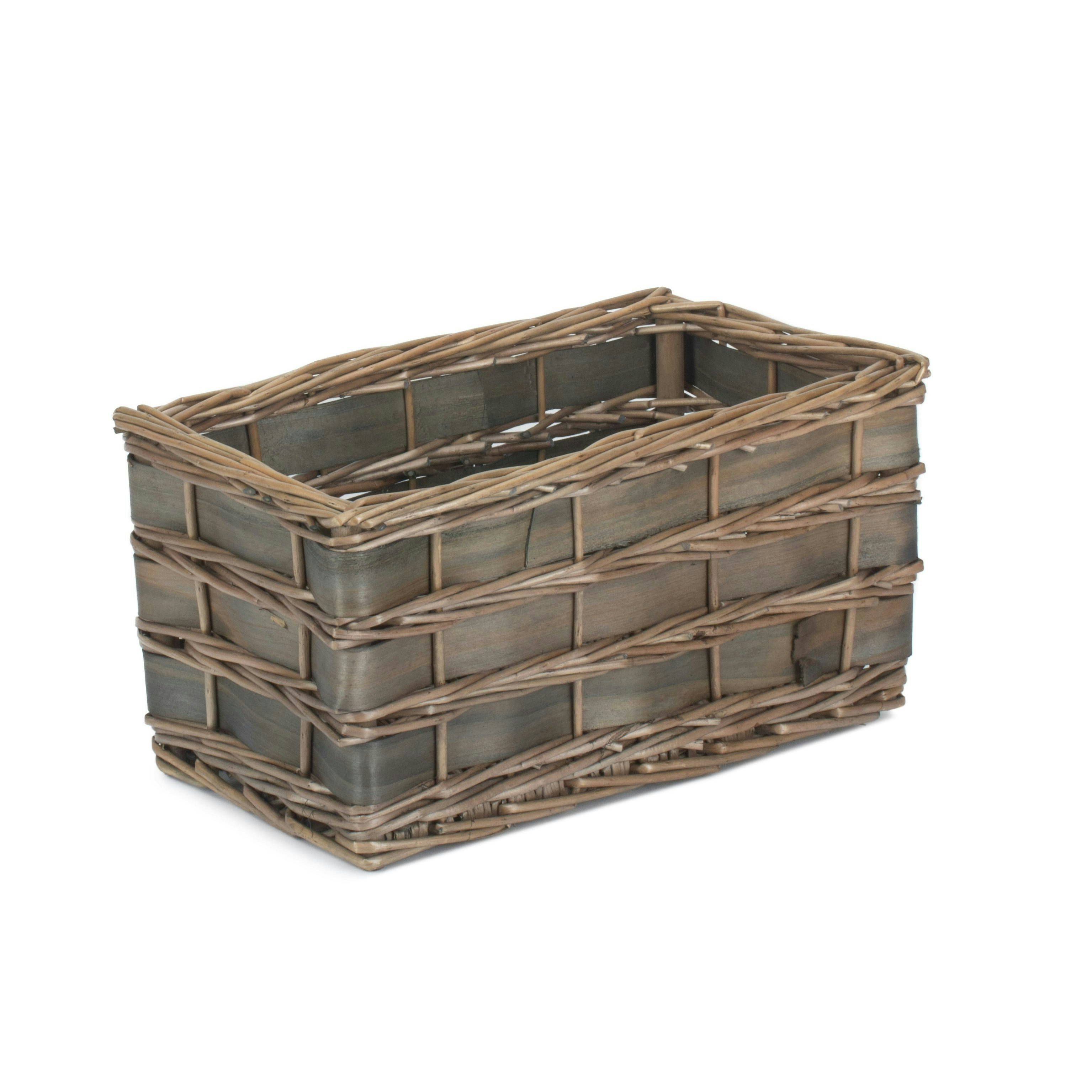 Red Hamper Red/Grey Hamper Unlined Scandi Storage Basket - Small