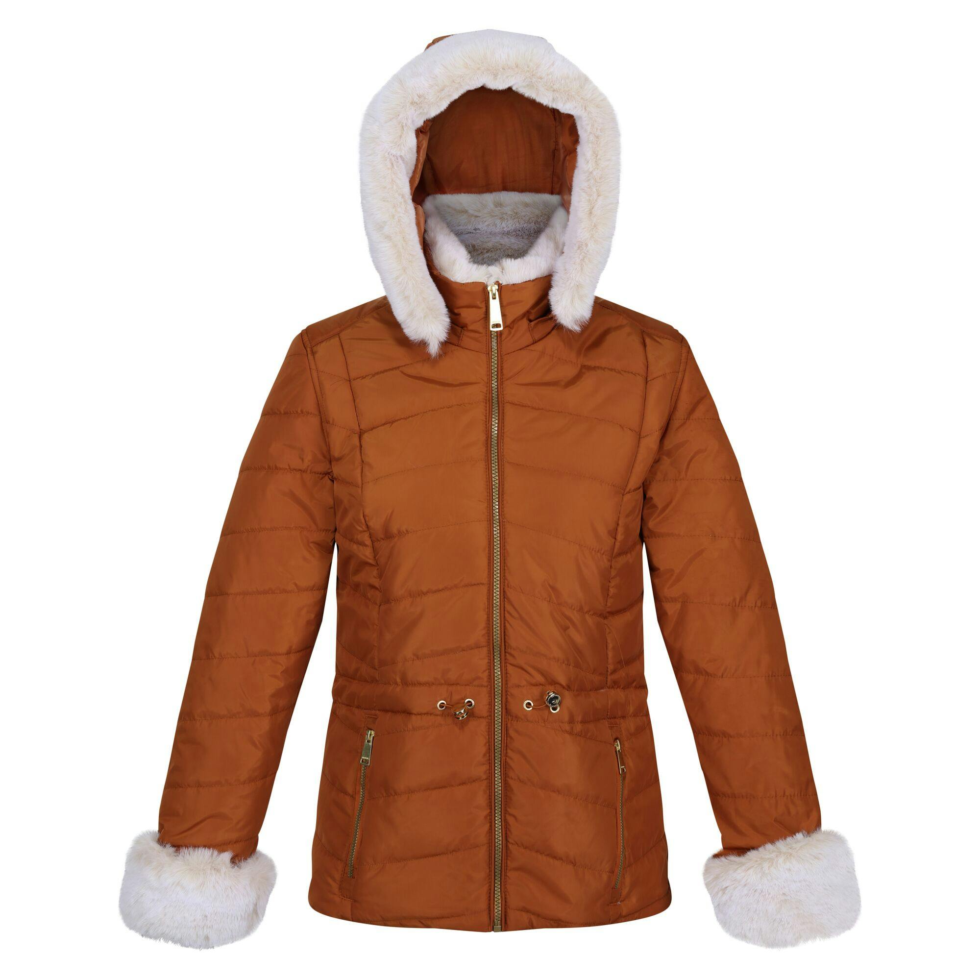 Regatta (14 Uk, Copper Almond) Womens/Ladies Willabella Faux Fur Trim Jacket - Image 2