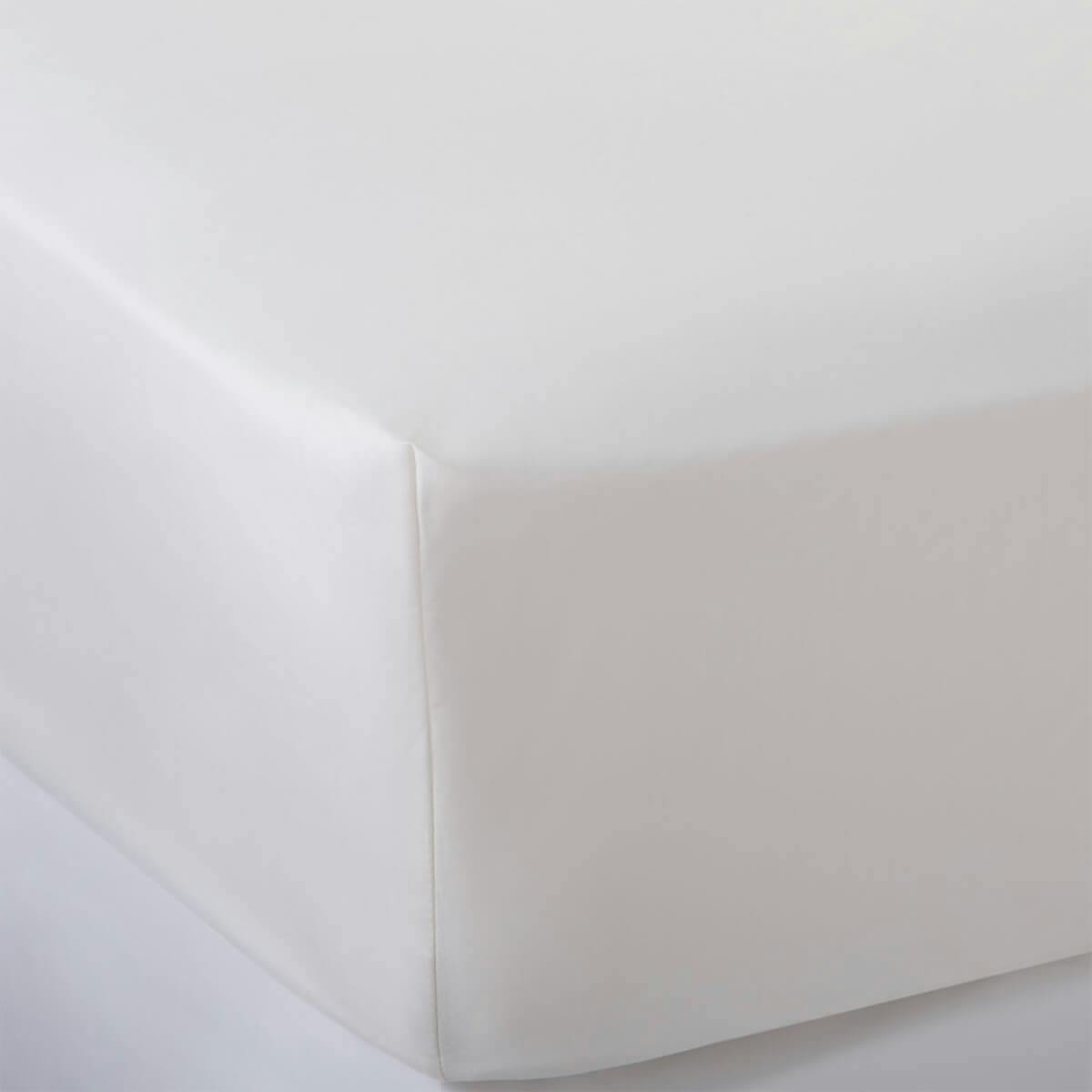 Soak&Sleep Ivory 600 Thread Count Egyptian Cotton 40Cm Deep Fitted Sheets - King