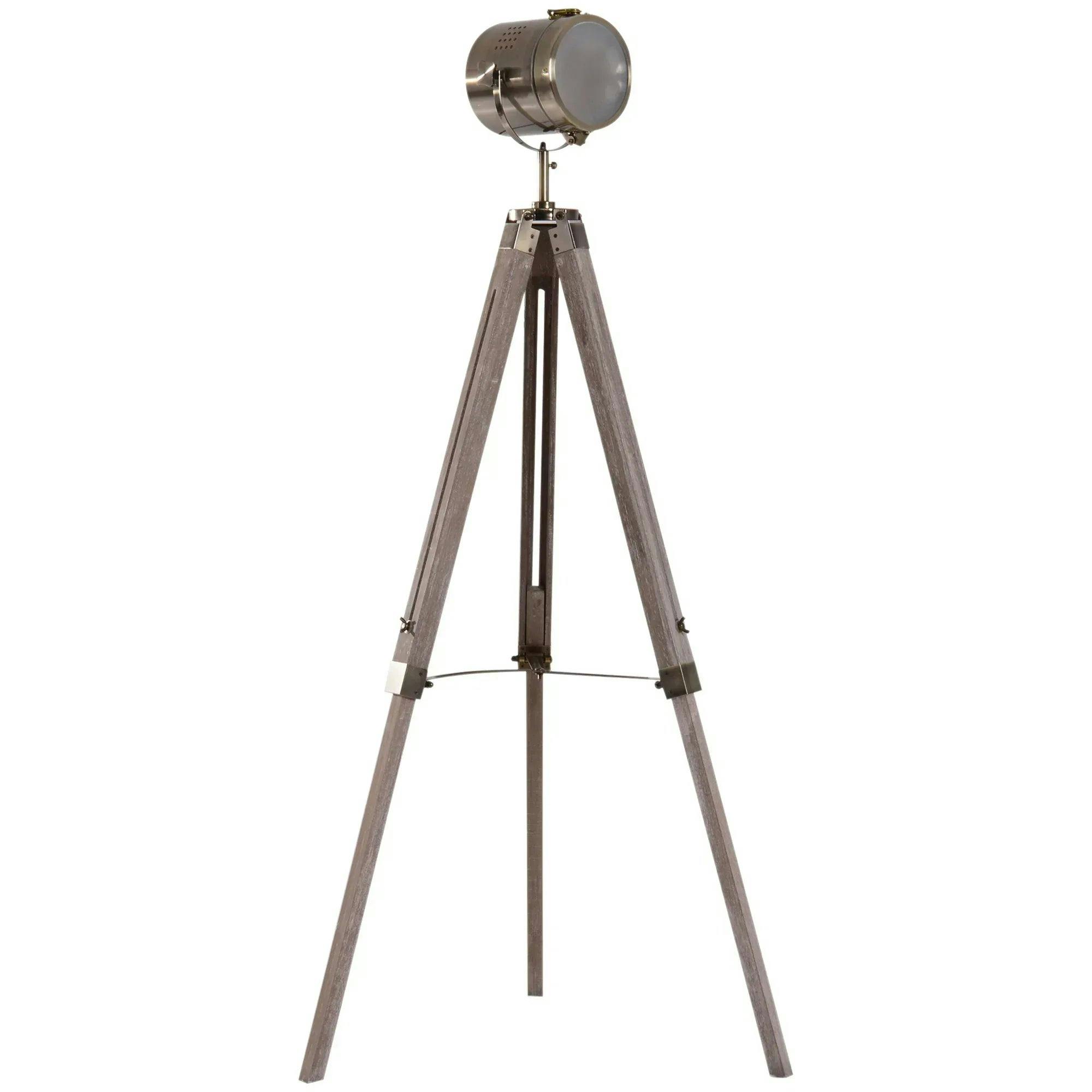 Homcom Industrial Tripod Floor Lamp Searchlight - Bronze - Image 6