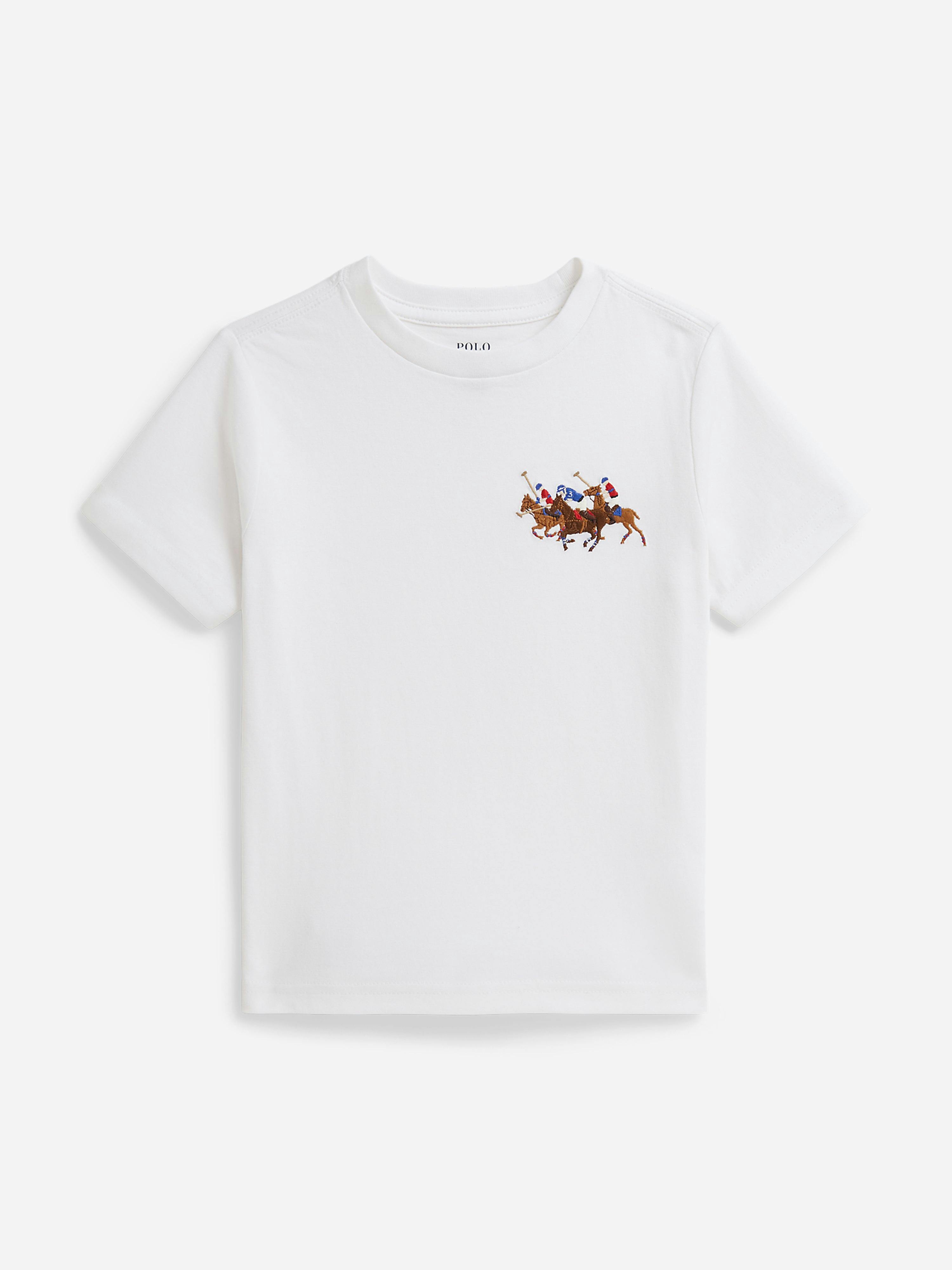 Ralph Lauren Kids Boys White Ralph Lauren Polo Player T-Shirt In - 2 Yrs