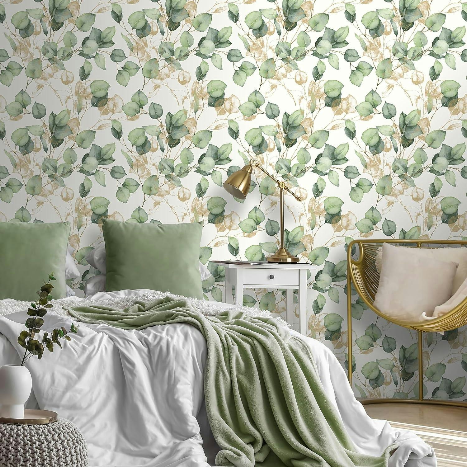 Muriva Green Eucalyptus Wallpaper